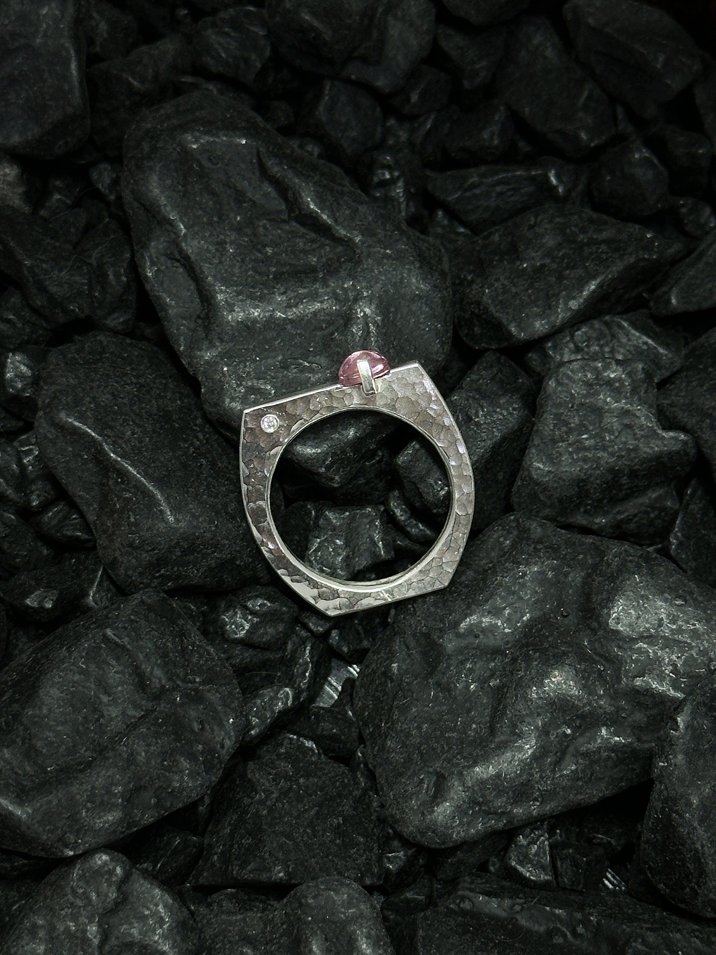 Geometric Birthstone Ring