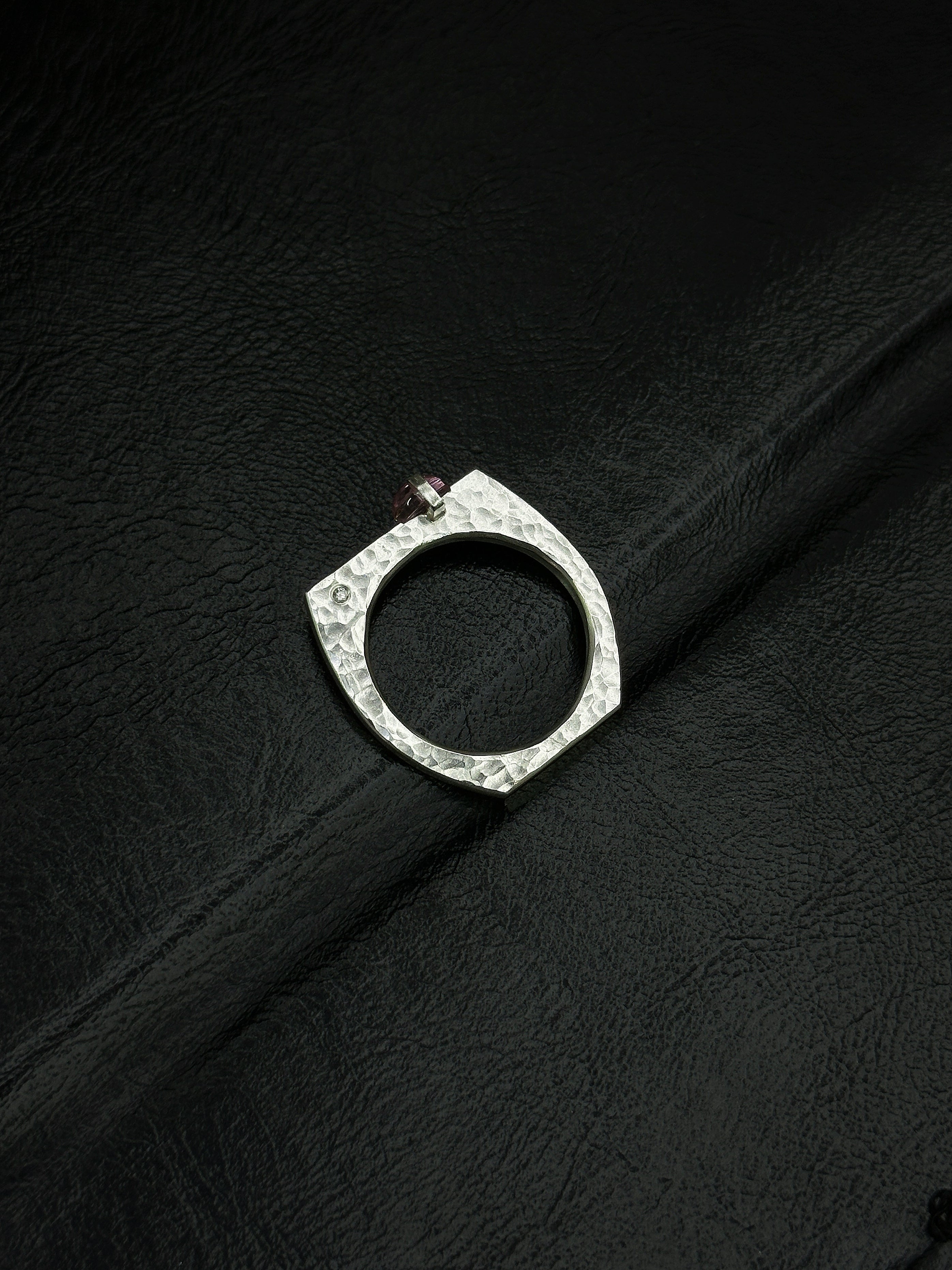 Geometric Birthstone Ring