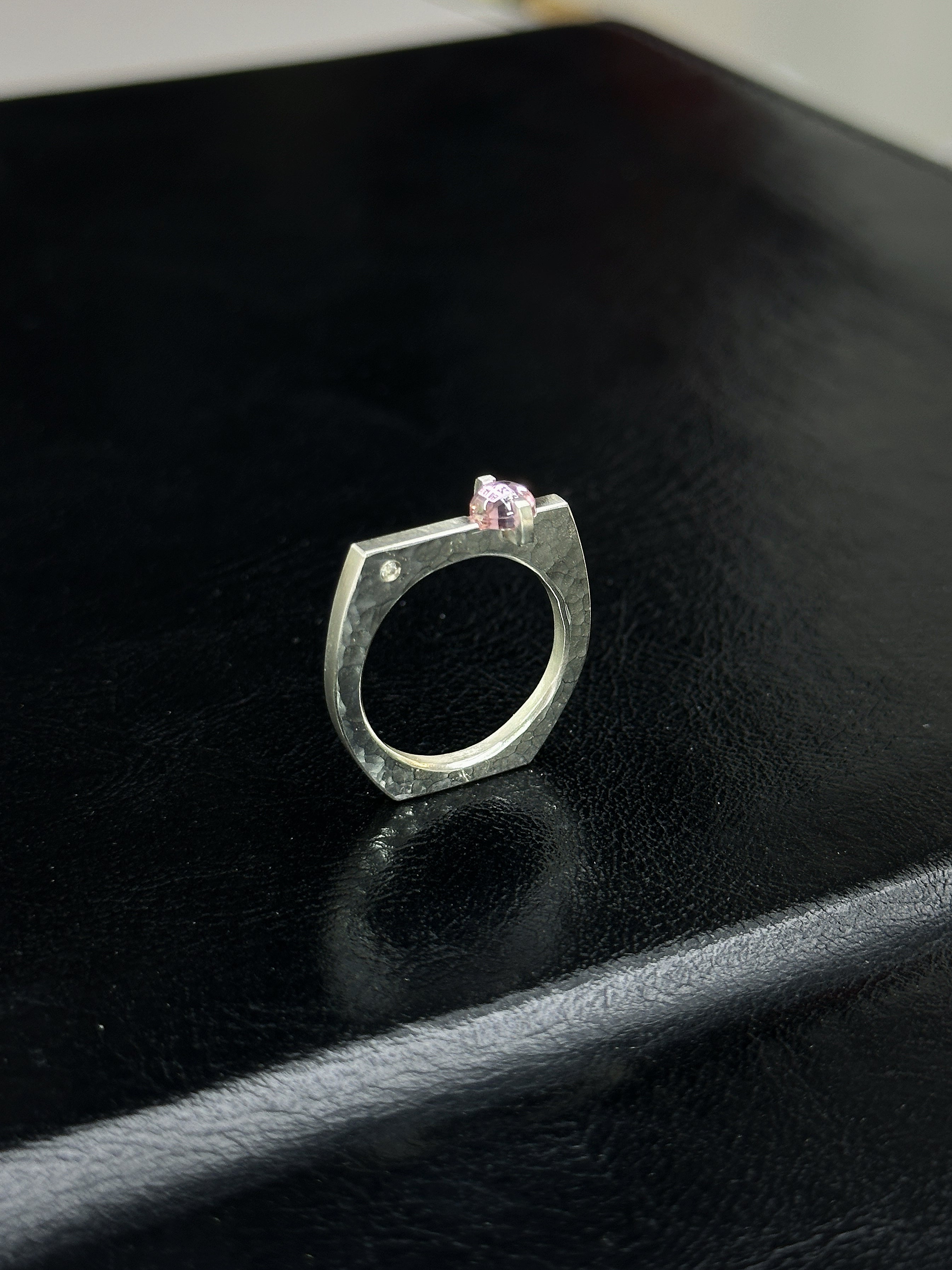 Geometric Birthstone Ring