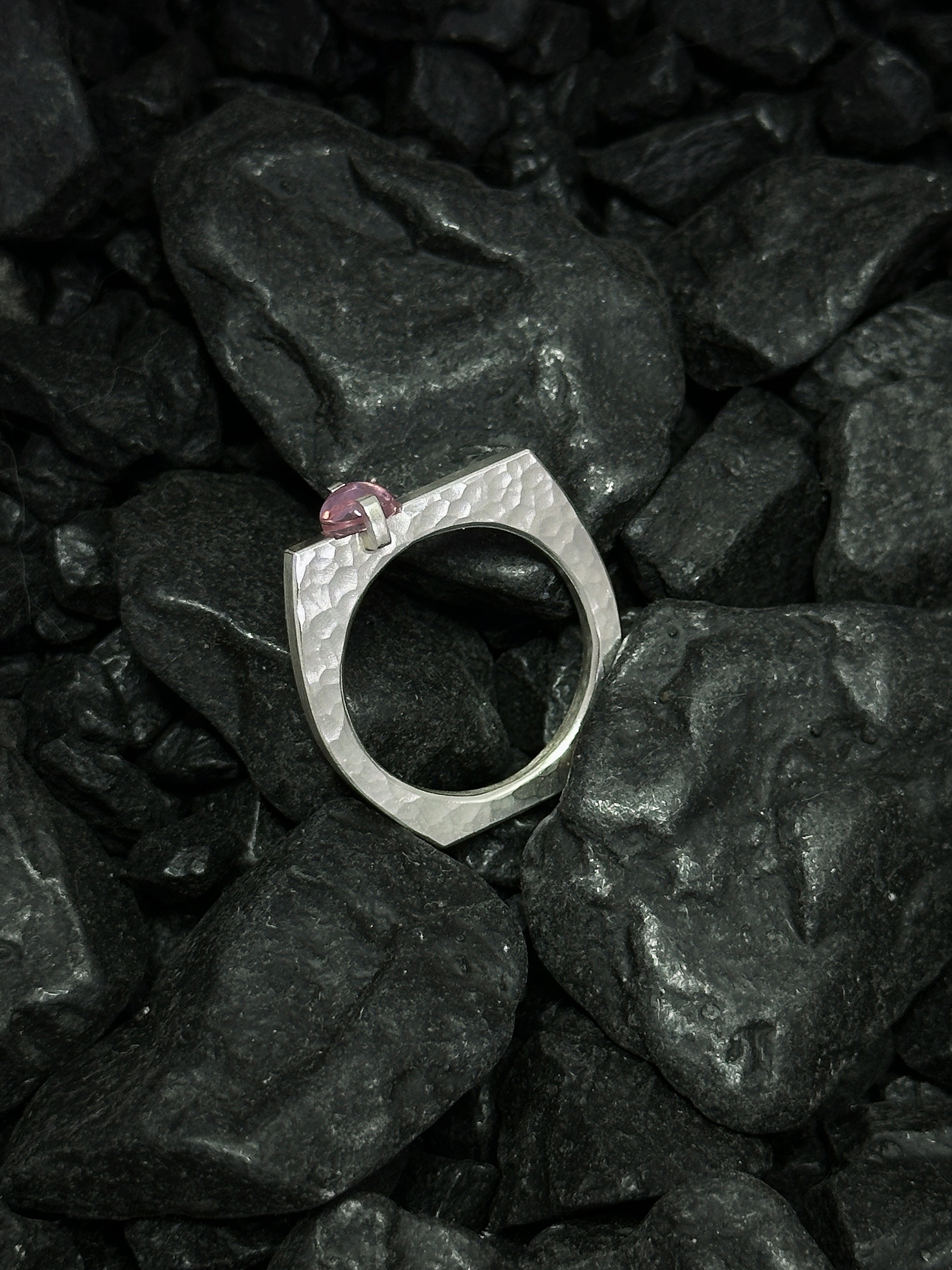 Geometric Birthstone Ring
