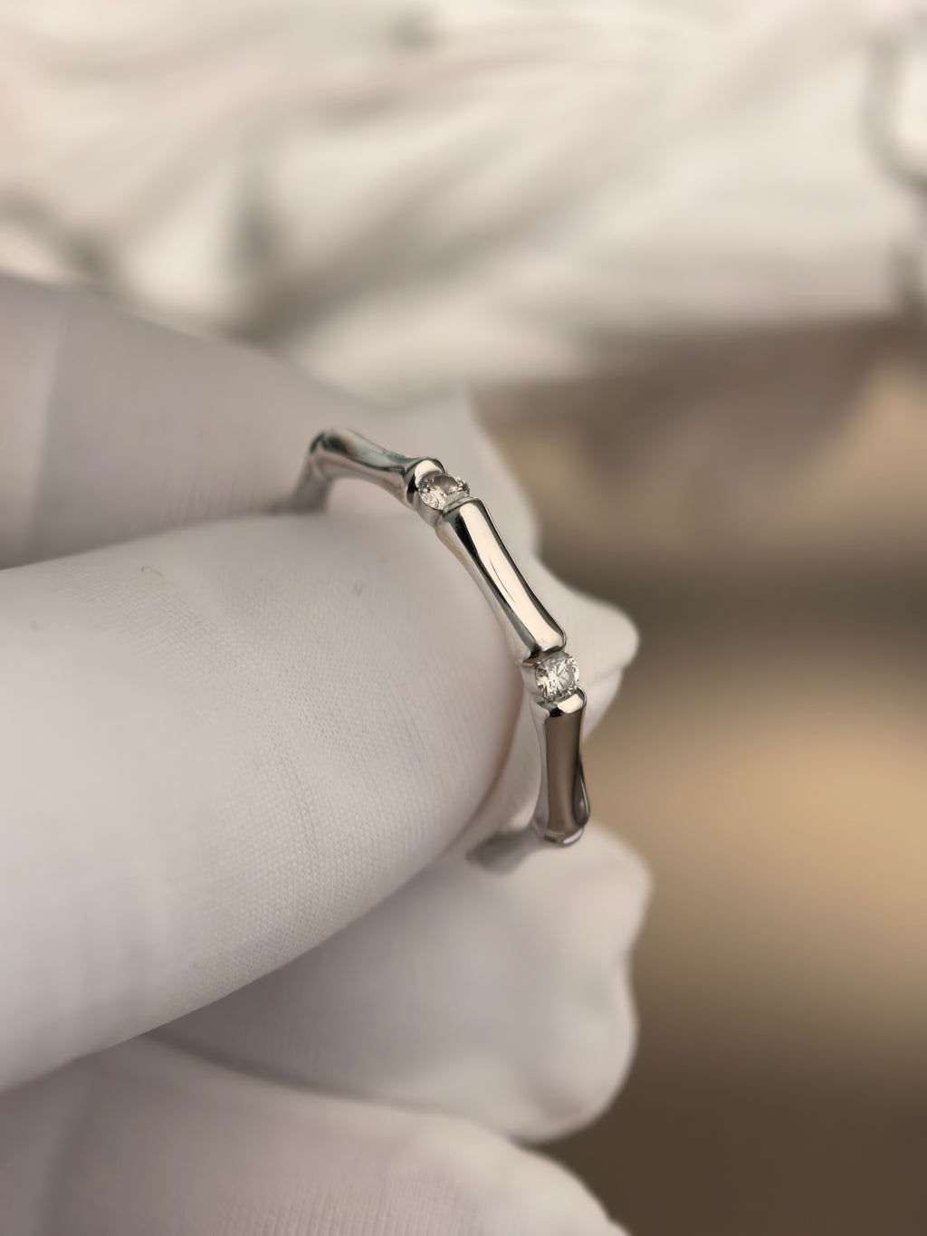 Platinum Birthstone & Diamond Ring