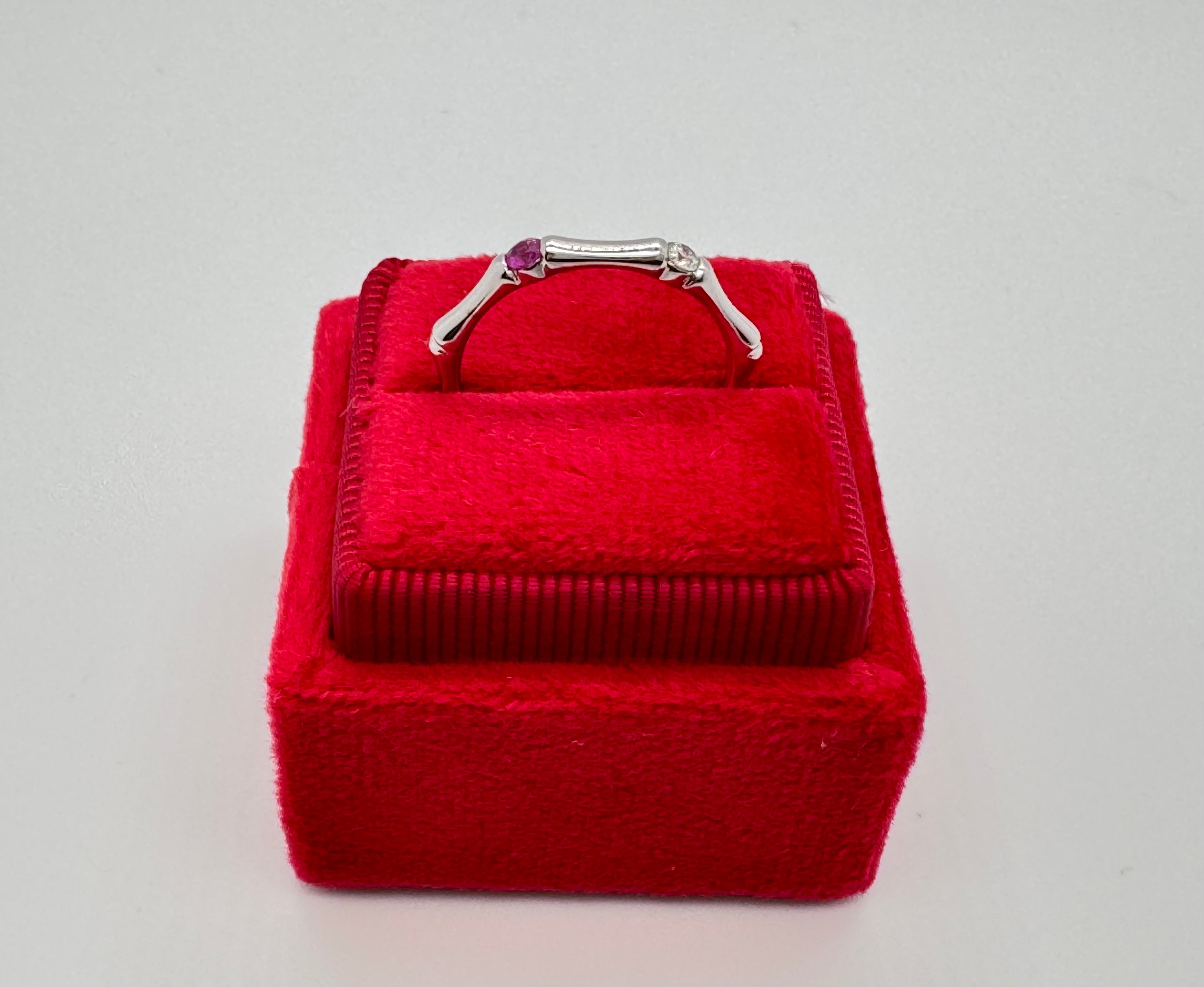 Platinum Birthstone & Diamond Ring