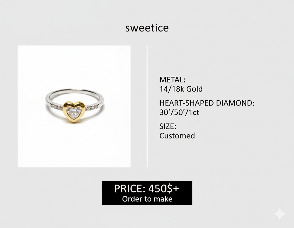 18K Gold Diamond Engagement Ring