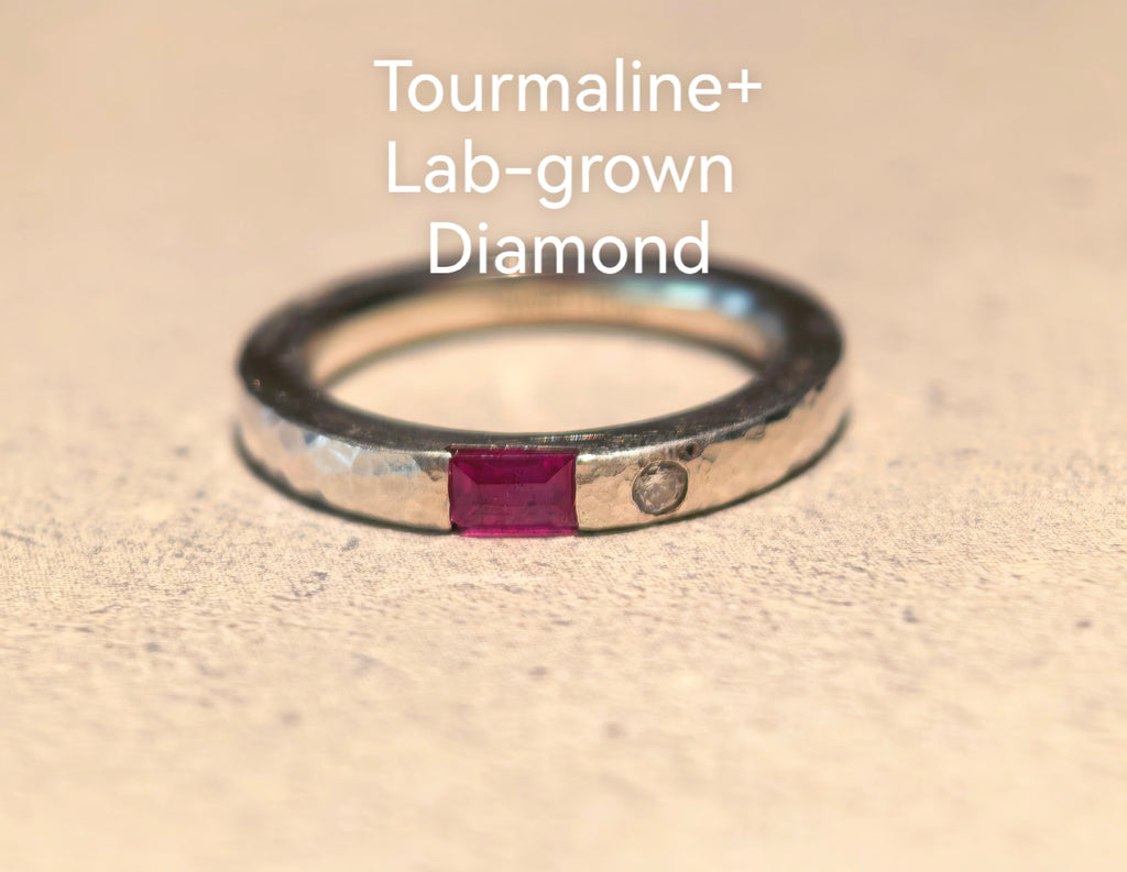 Tourmaline and Diamond Ring