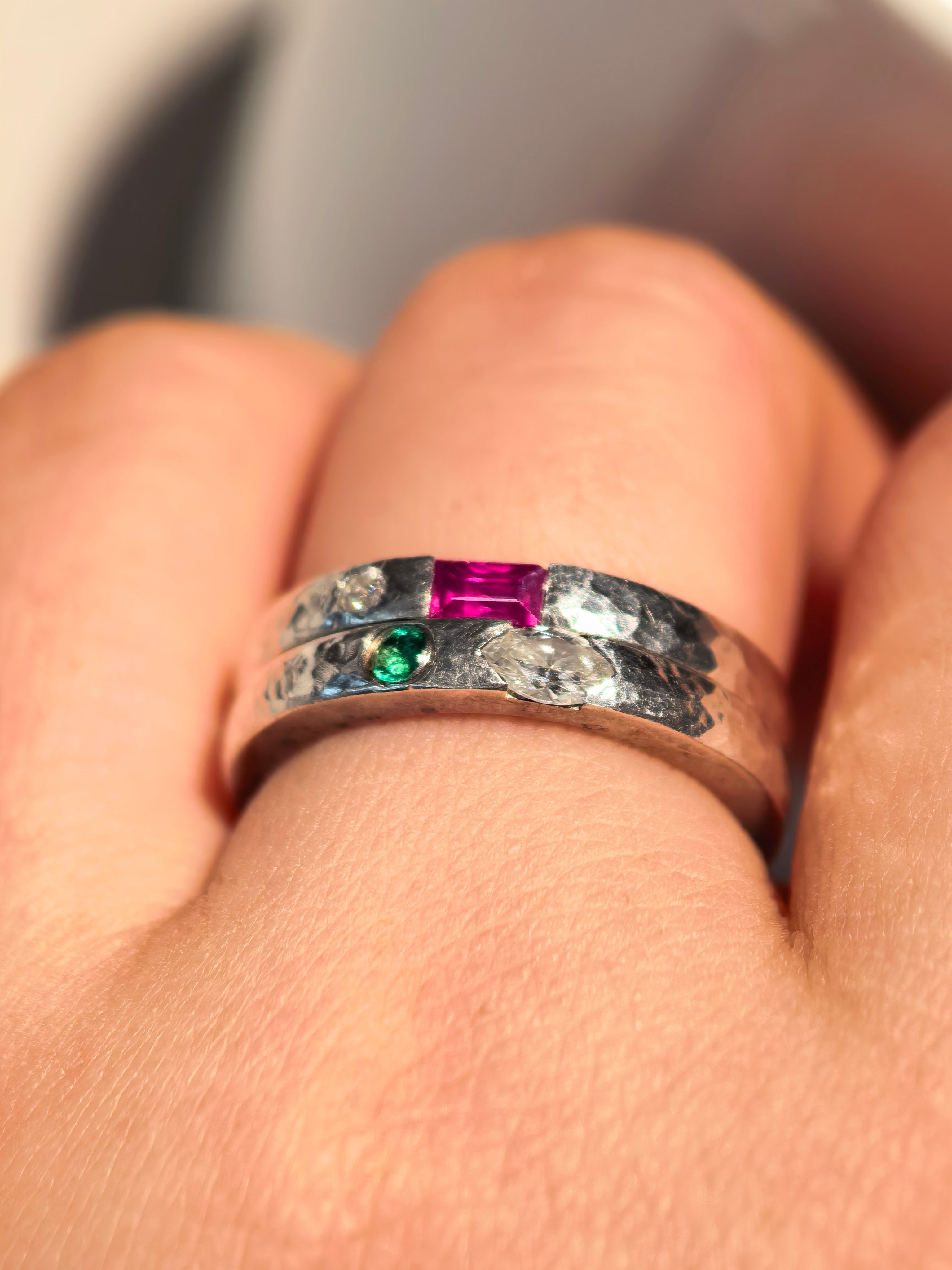Tourmaline and Diamond Ring