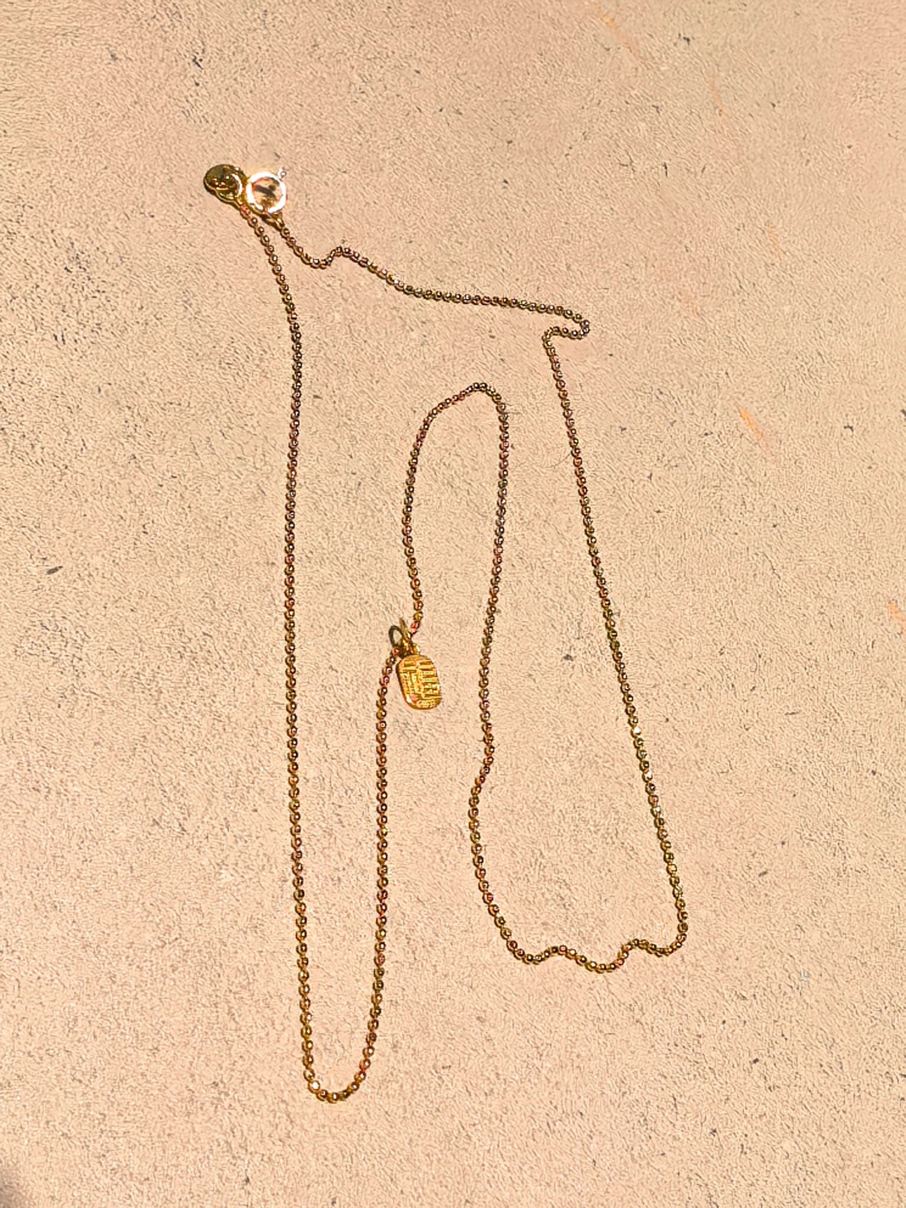 Minimalist 925 Sterling Silver Beaded Chain Necklace