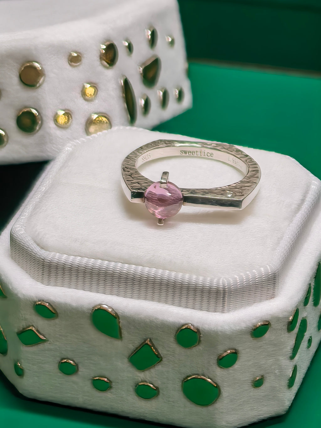 Geometric Birthstone Ring