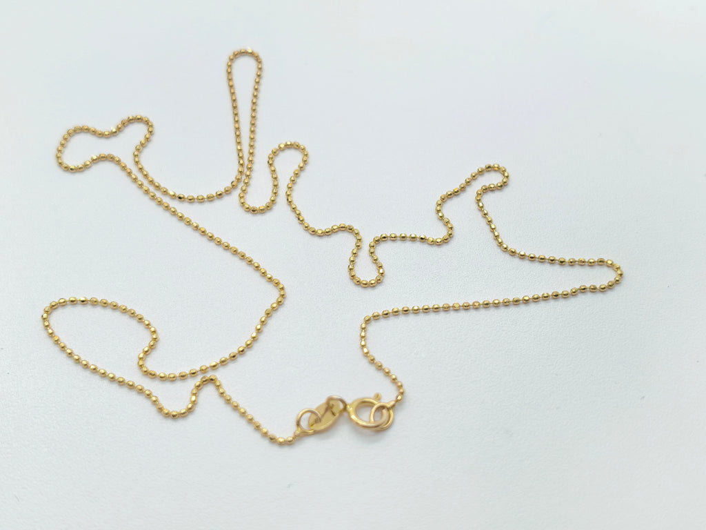 Minimalist 925 Sterling Silver Beaded Chain Necklace