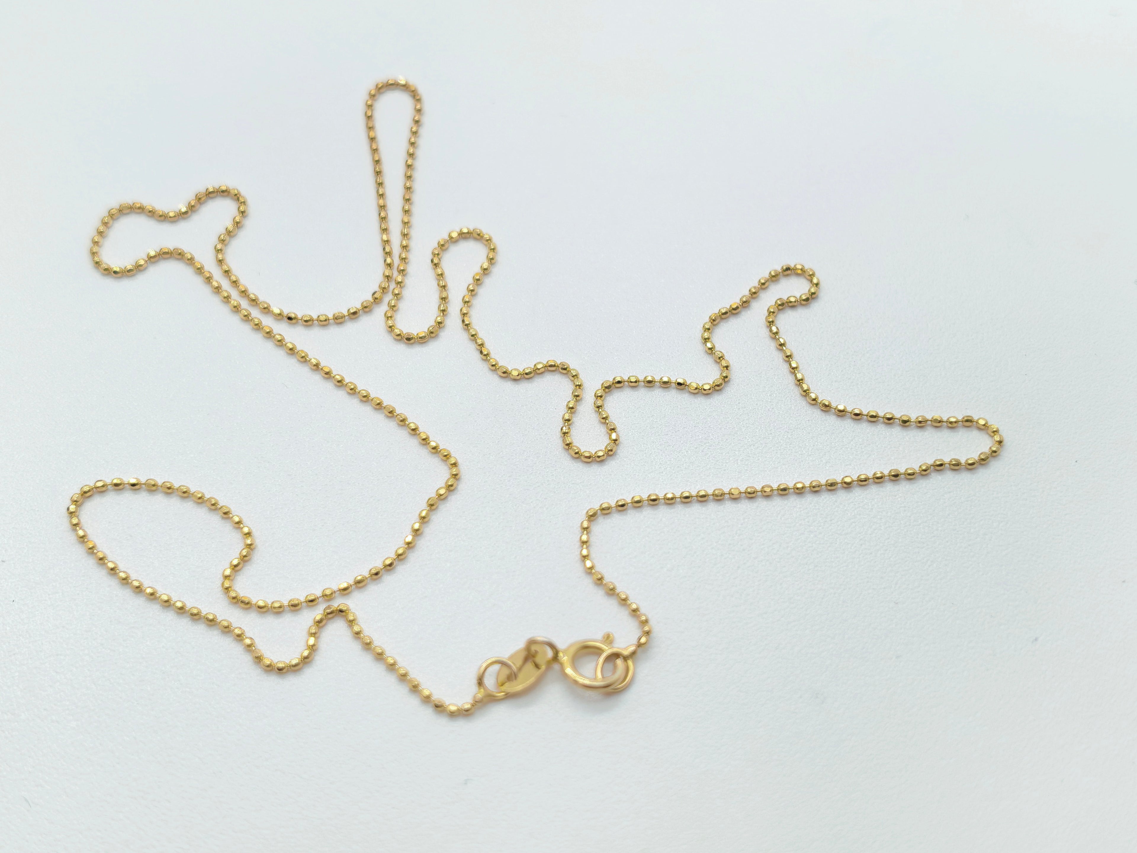 Minimalist 925 Sterling Silver Beaded Chain Necklace