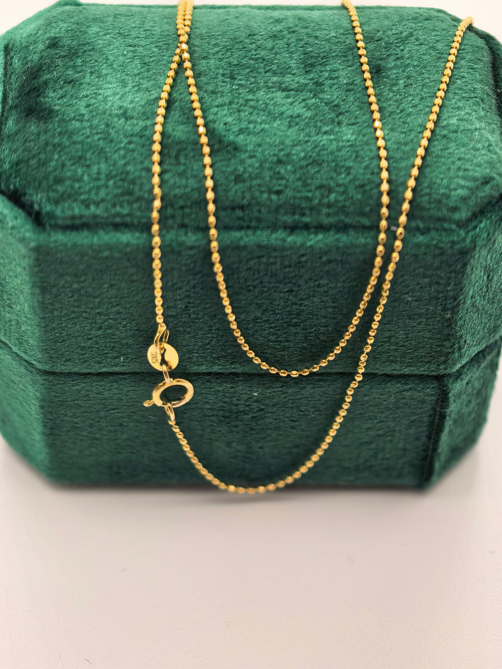 Minimalist 925 Sterling Silver Beaded Chain Necklace