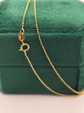 Minimalist 925 Sterling Silver Beaded Chain Necklace