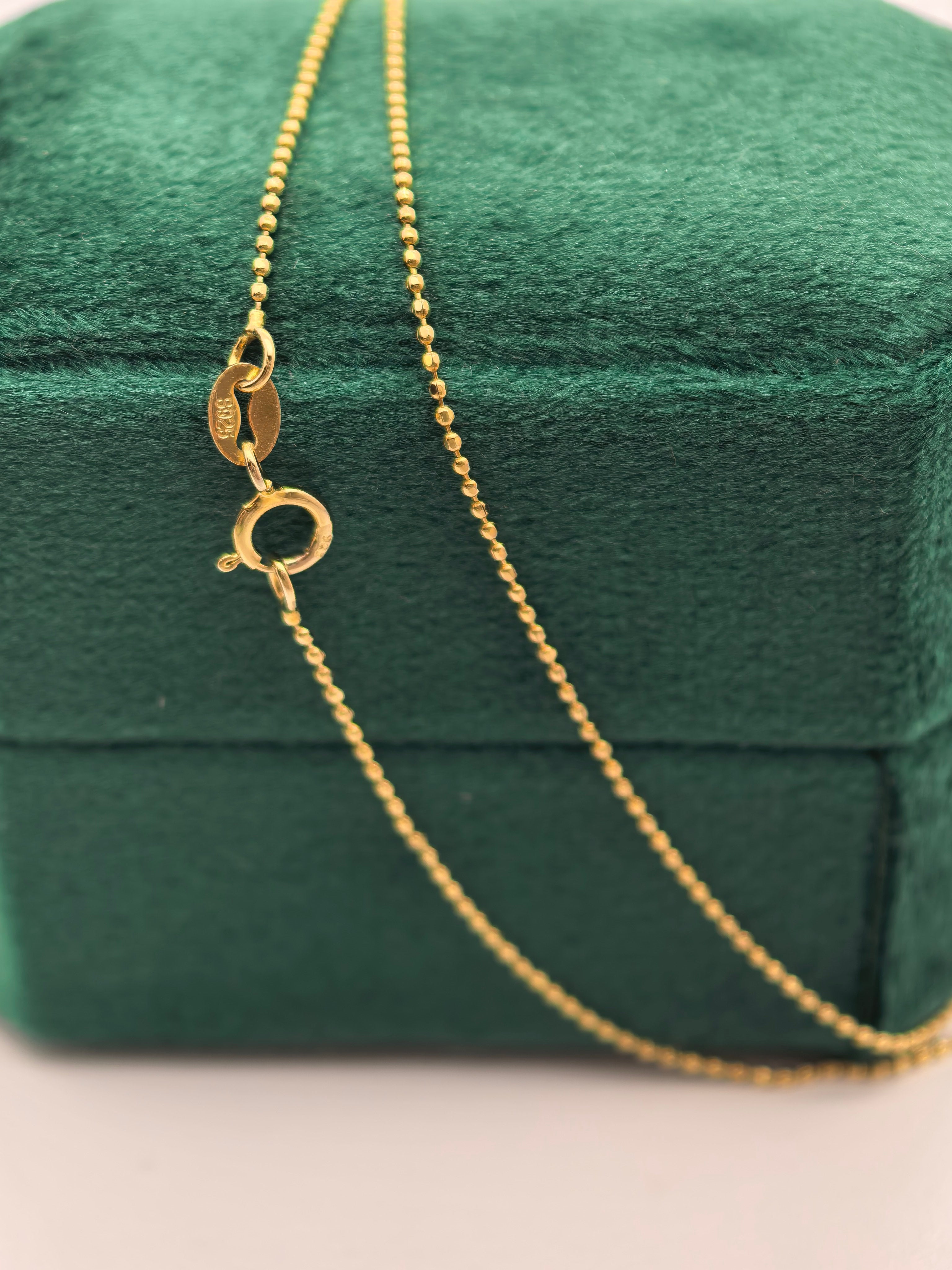 Minimalist 925 Sterling Silver Beaded Chain Necklace