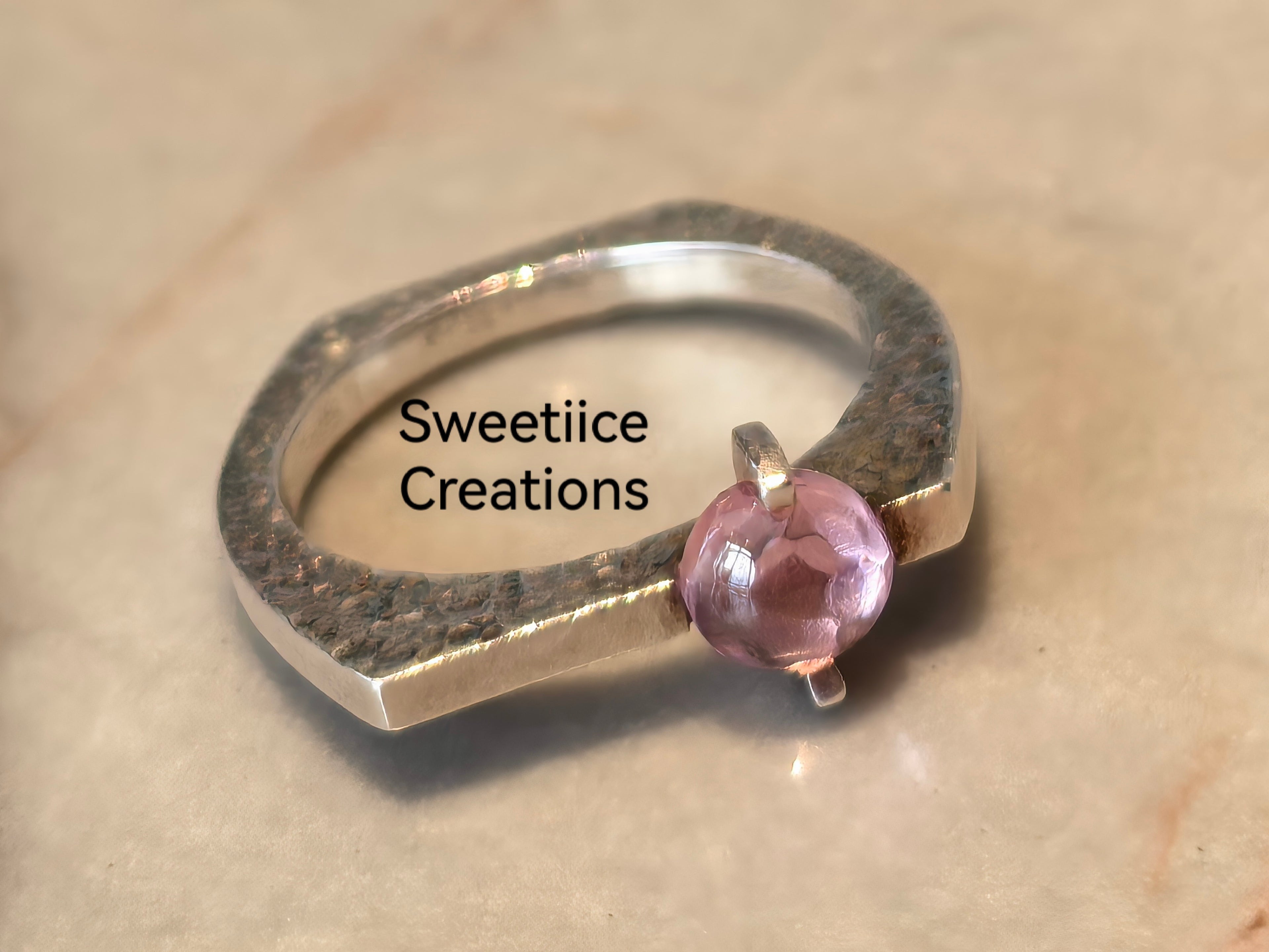 Geometric Birthstone Ring