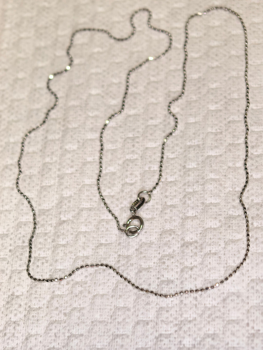 Minimalist 925 Sterling Silver Beaded Chain Necklace
