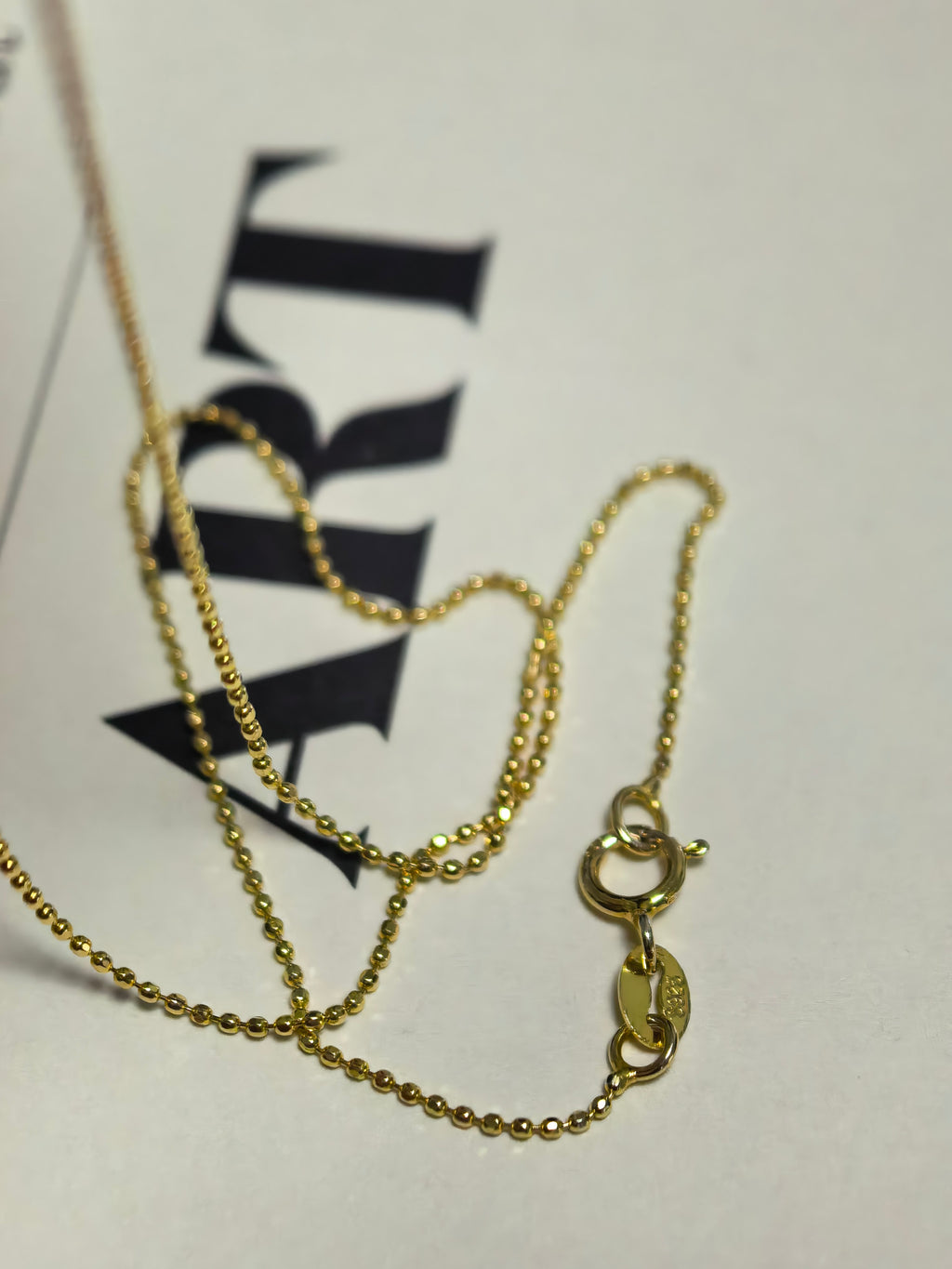 Minimalist 925 Sterling Silver Beaded Chain Necklace