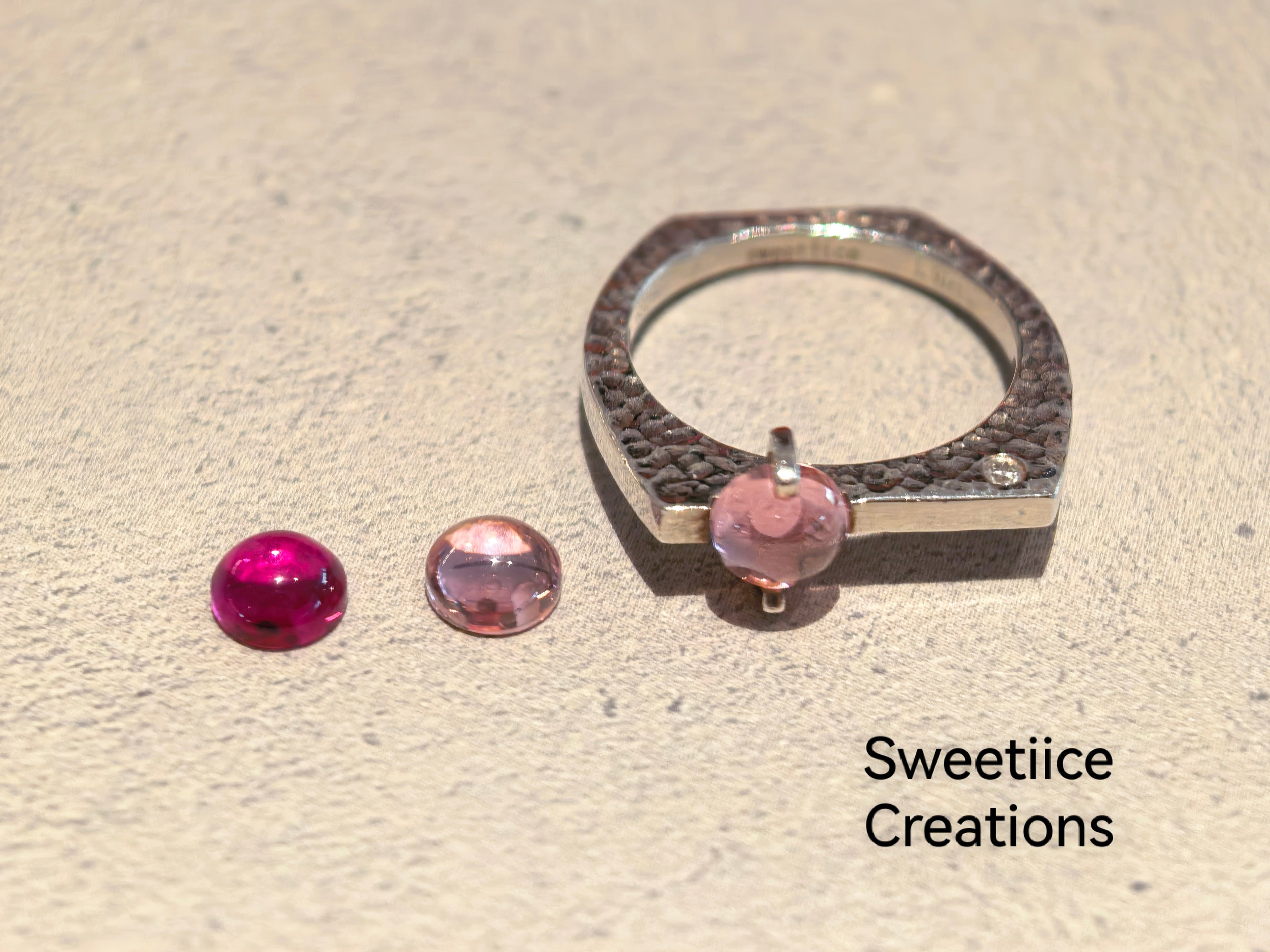 Geometric Birthstone Ring