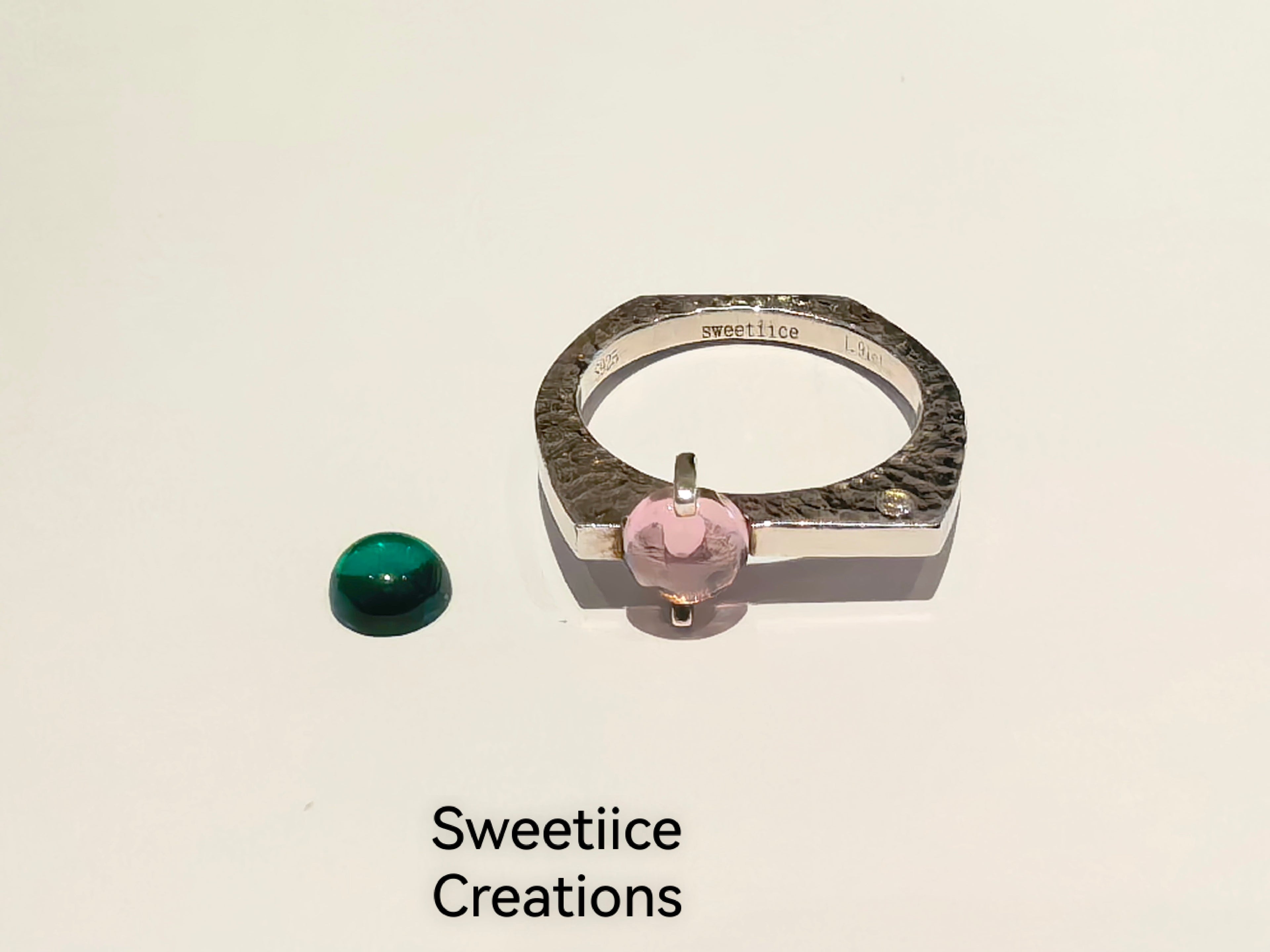 Geometric Birthstone Ring