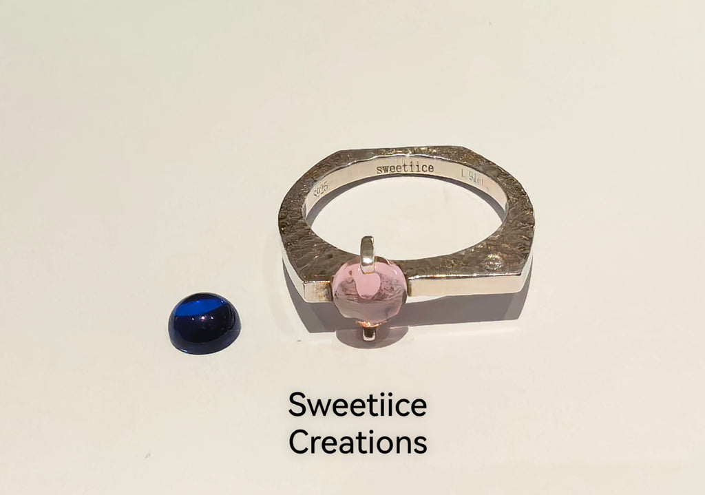 Geometric Birthstone Ring