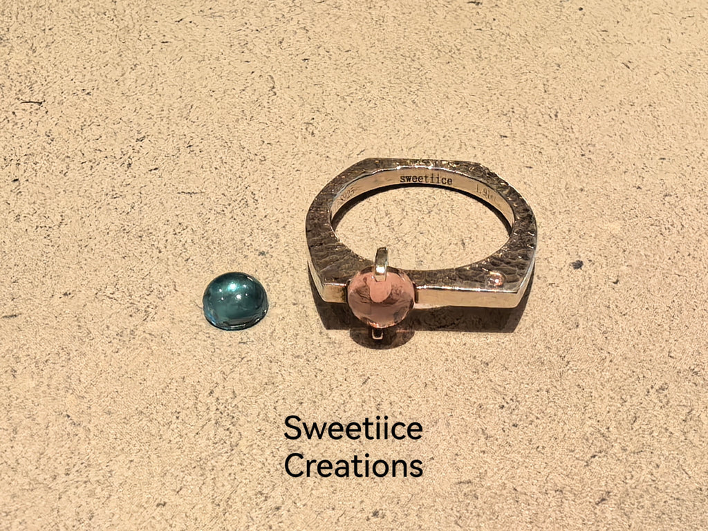 Geometric Birthstone Ring