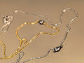 Minimalist Teardrop Lab-Grown Diamond Beaded Chain Necklace