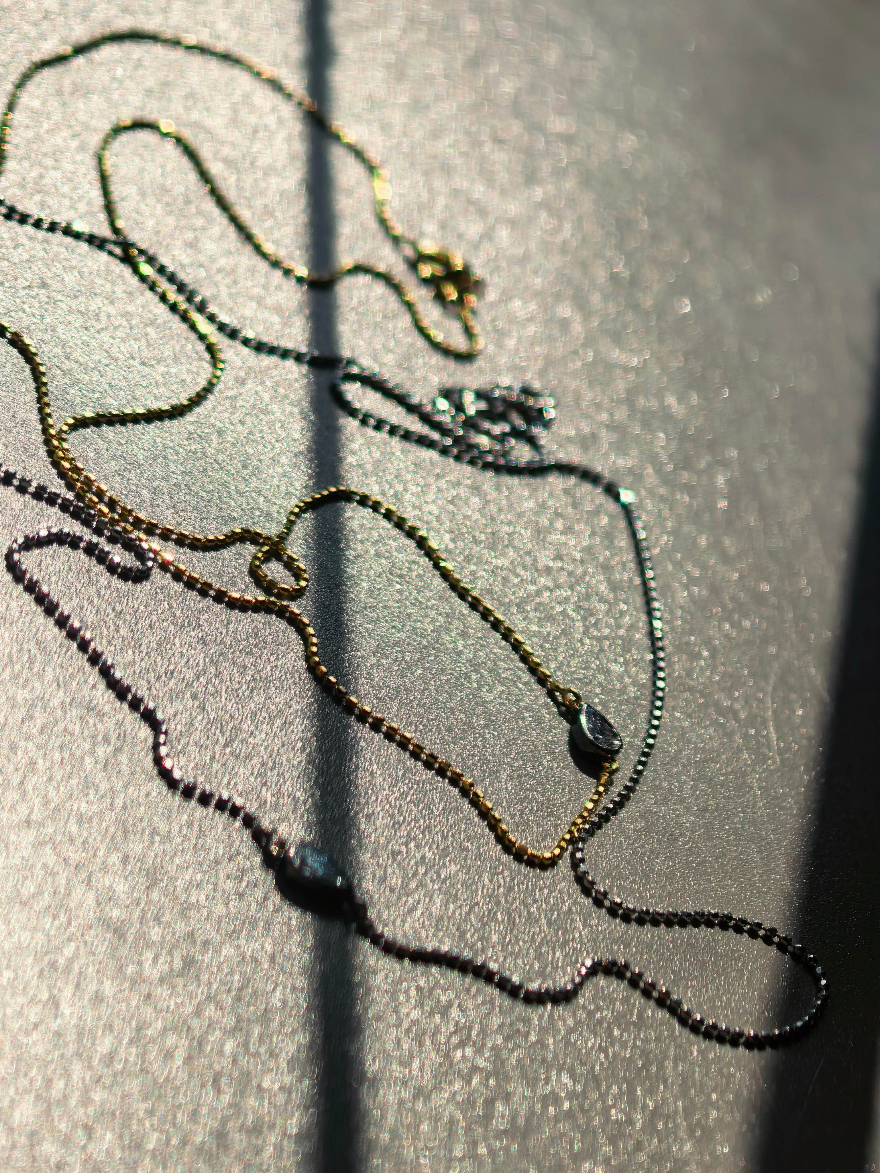 Minimalist Teardrop Lab-Grown Diamond Beaded Chain Necklace