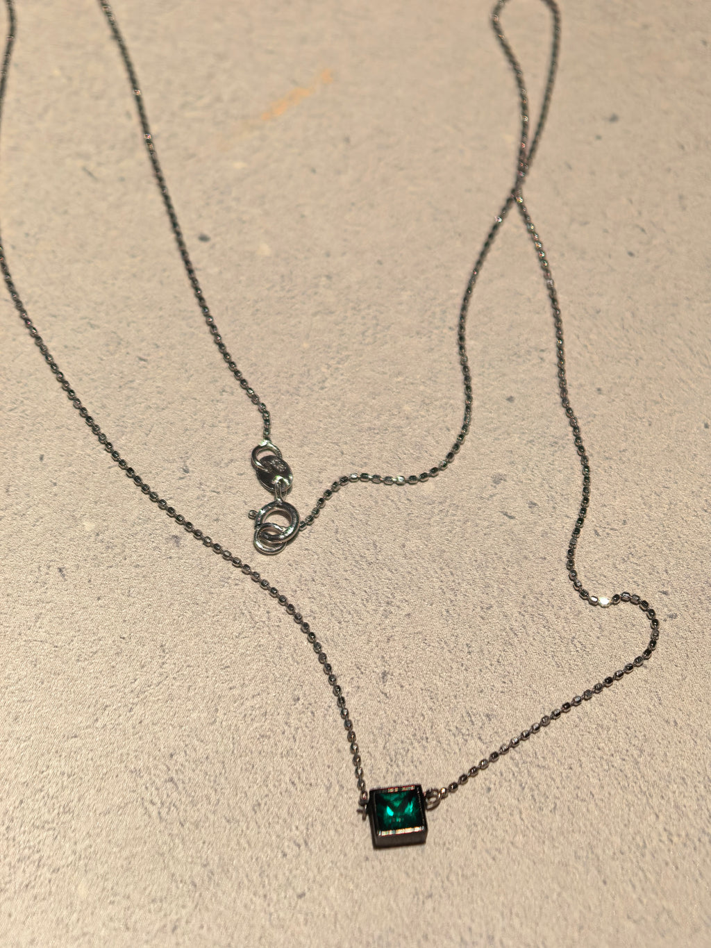Geometric Whisper — Lab-Grown Gemstone Pendant Necklace