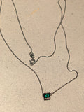 Geometric Whisper — Lab-Grown Gemstone Pendant Necklace