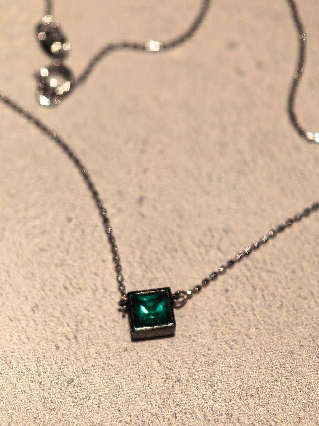 Geometric Whisper — Lab-Grown Gemstone Pendant Necklace