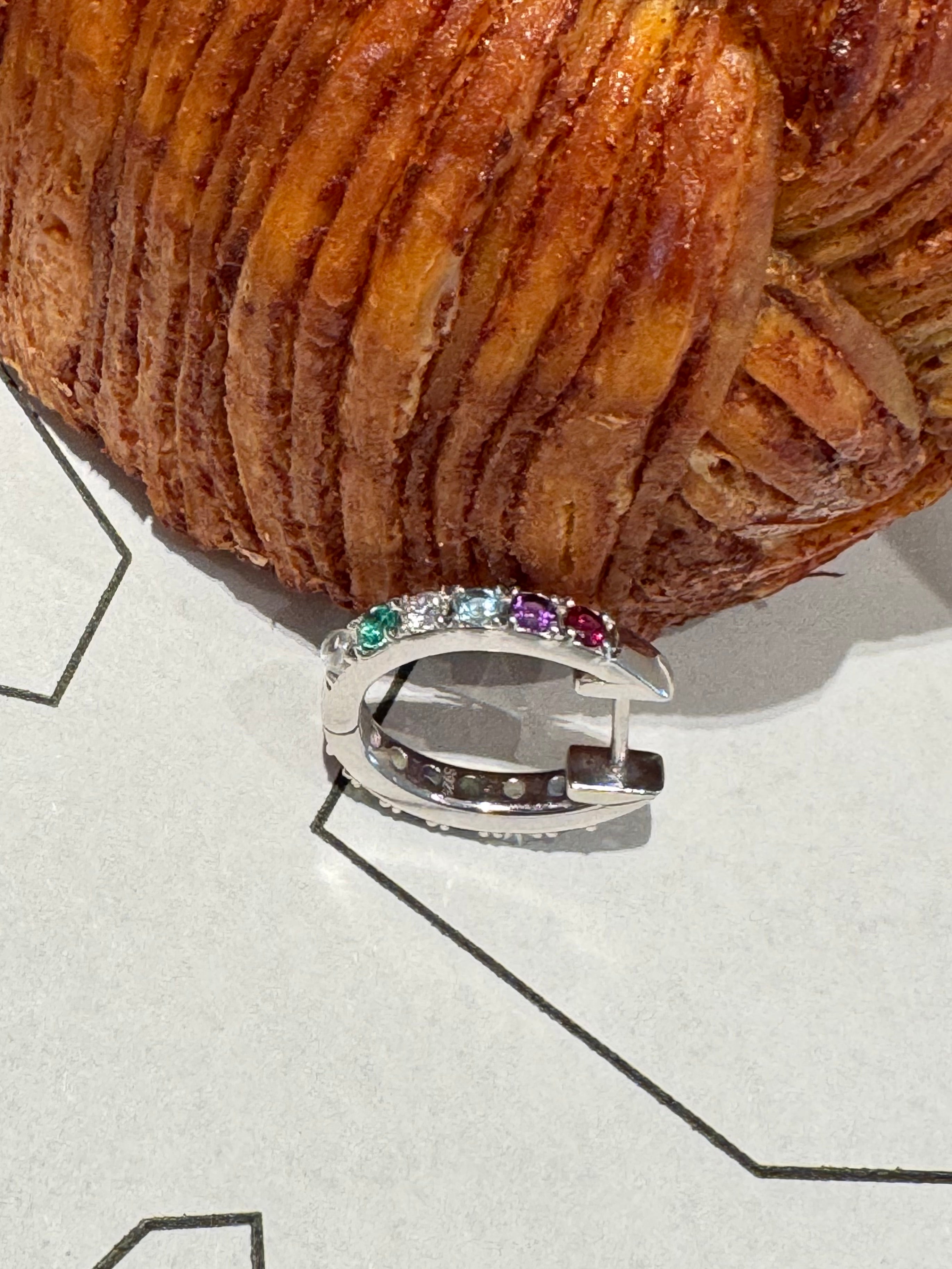 Rainbow Hoop Earring