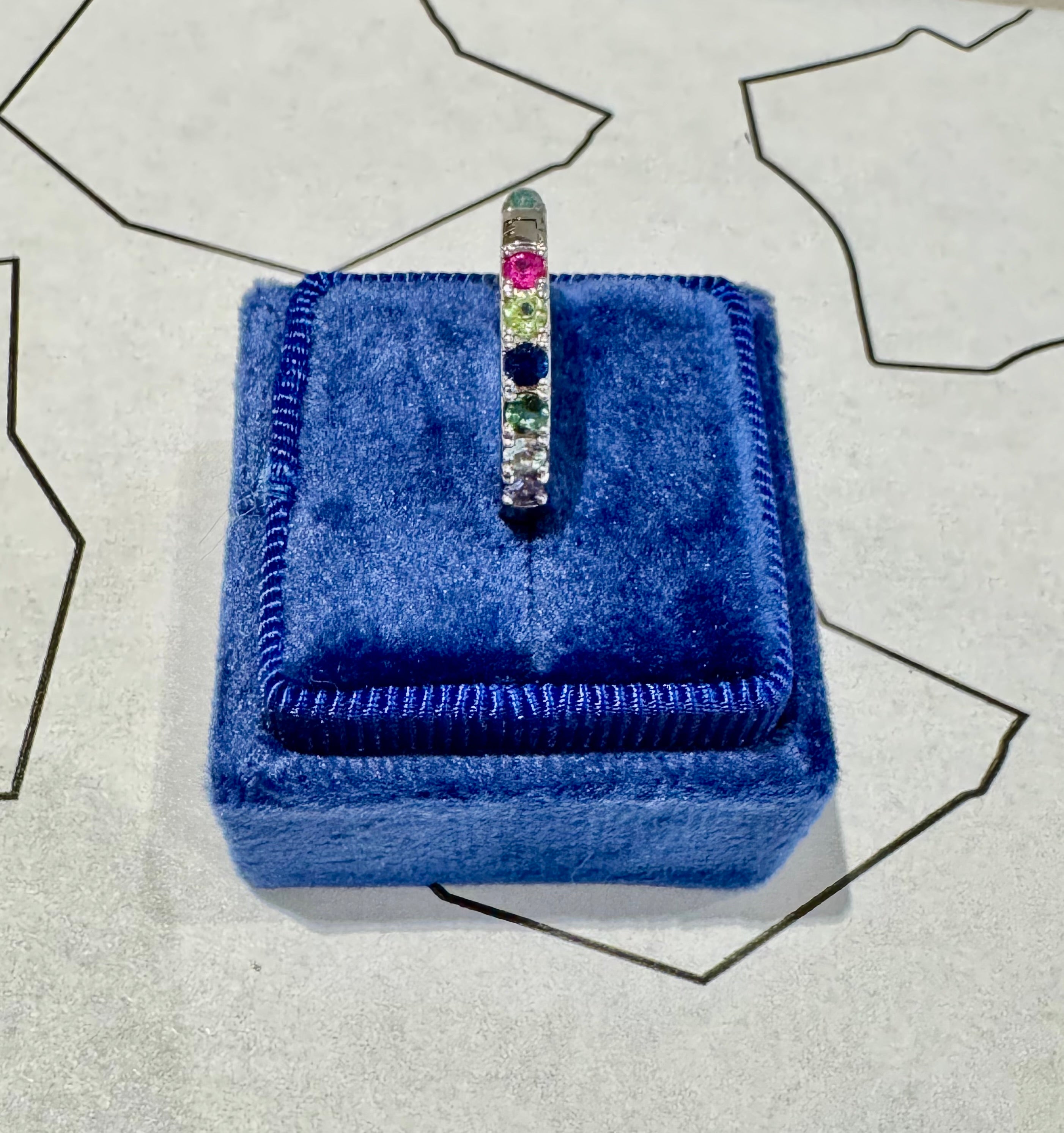 Rainbow Hoop Earring