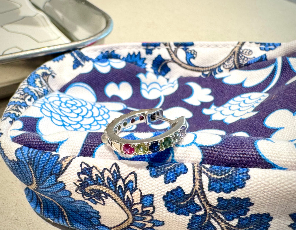 Rainbow Hoop Earring