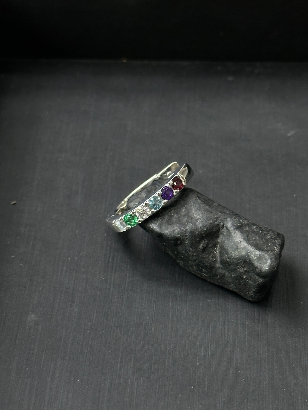 Rainbow Hoop Earring