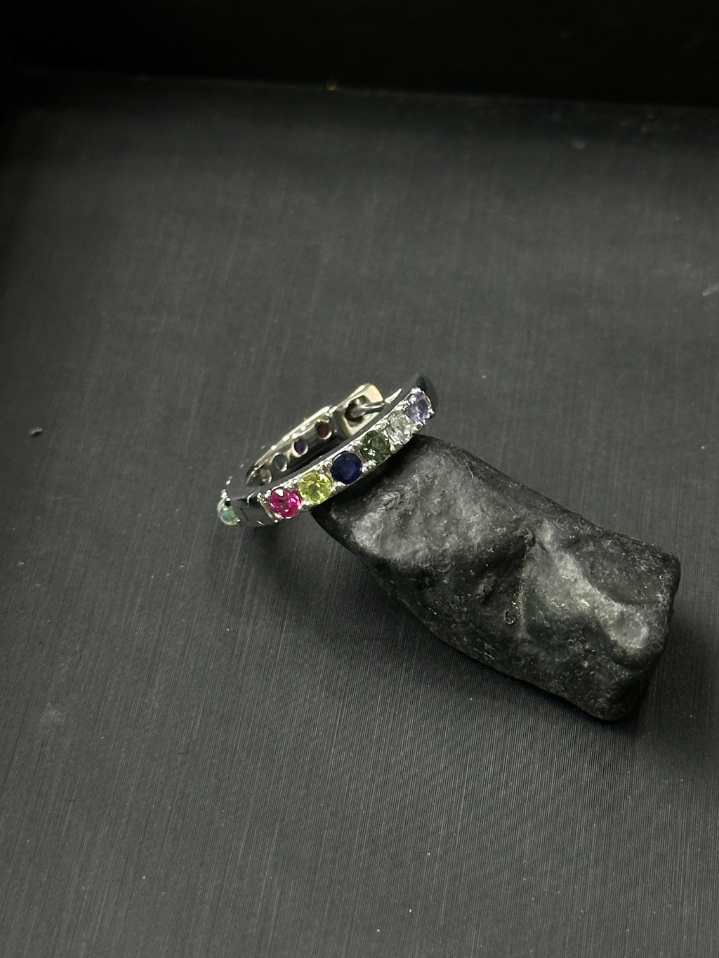 Rainbow Hoop Earring