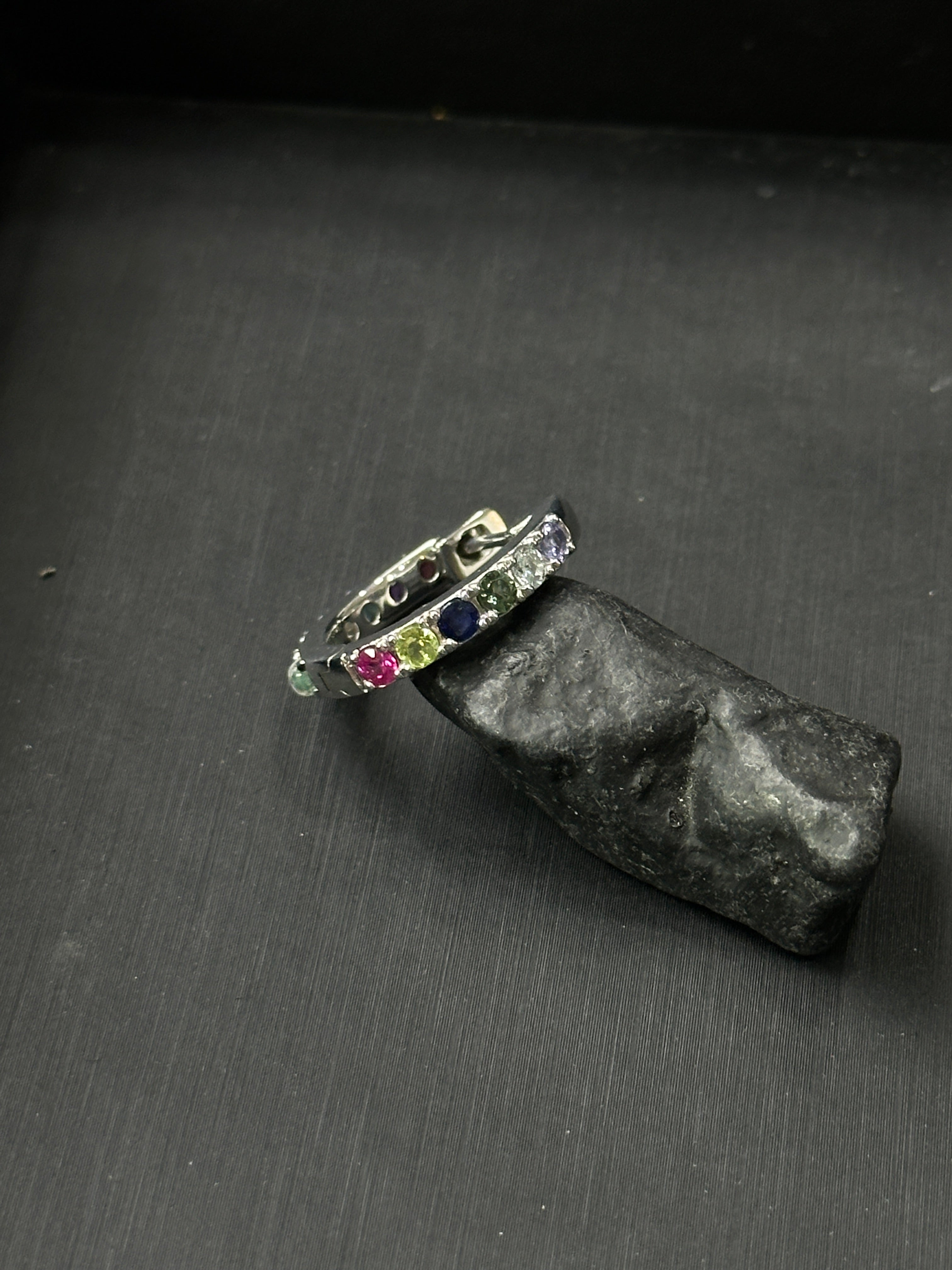 Rainbow Hoop Earring