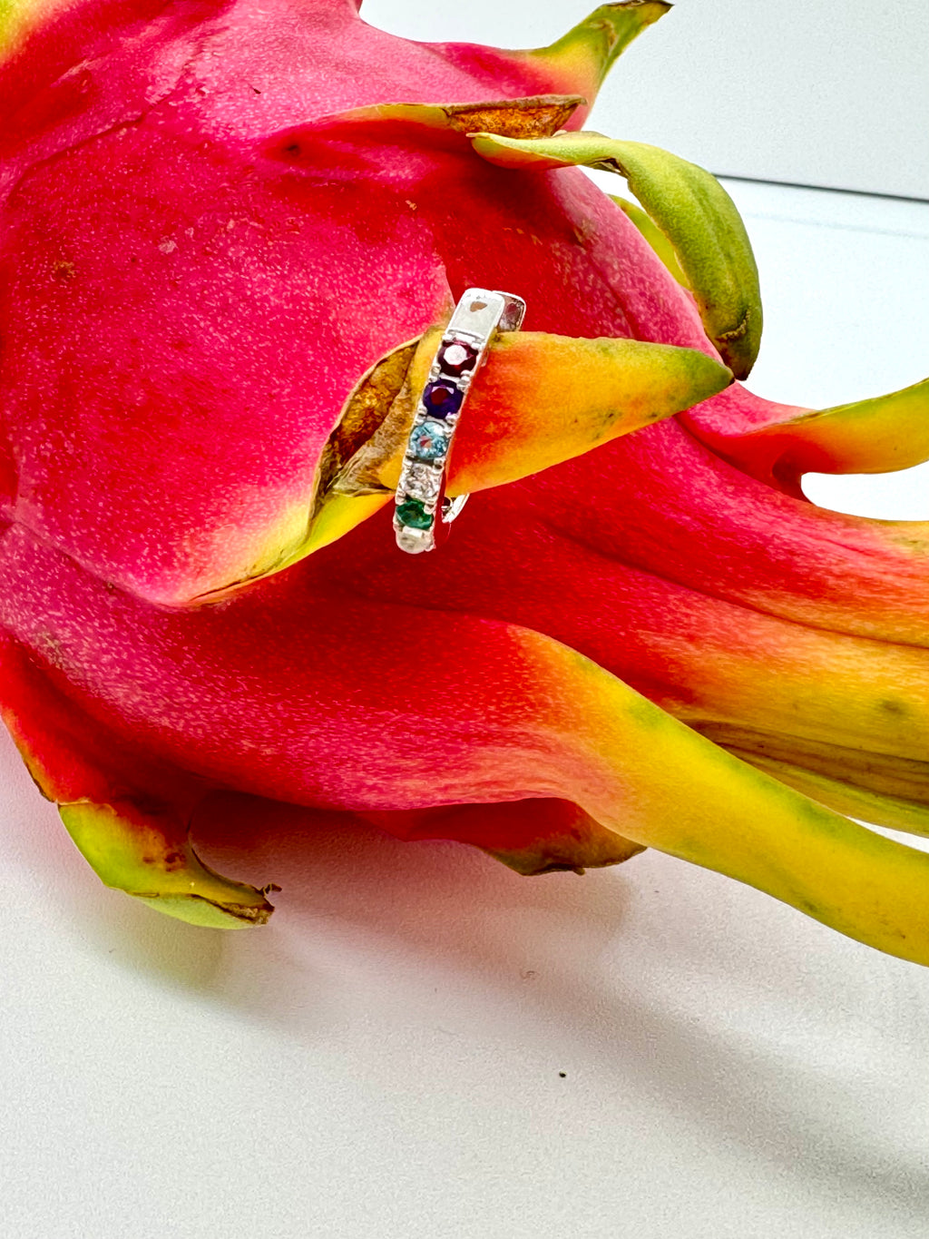 Rainbow Hoop Earring