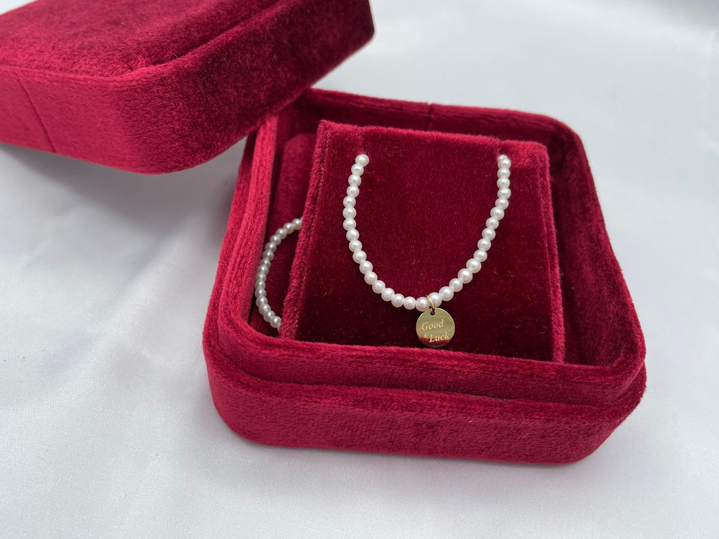 Custom Gold Initial Pendant & Pearl Choker