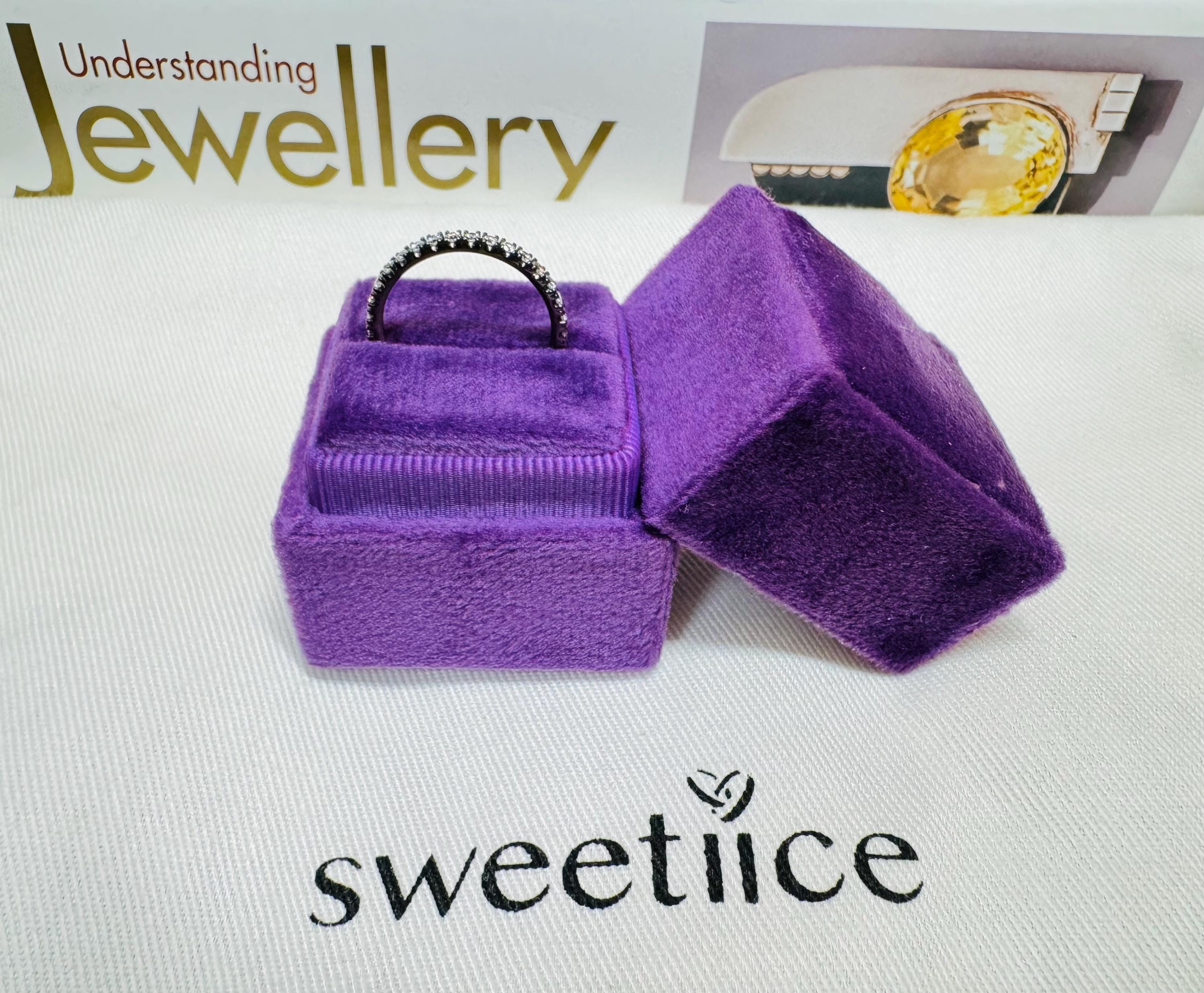 14k Blackened Gold Eternity Ring