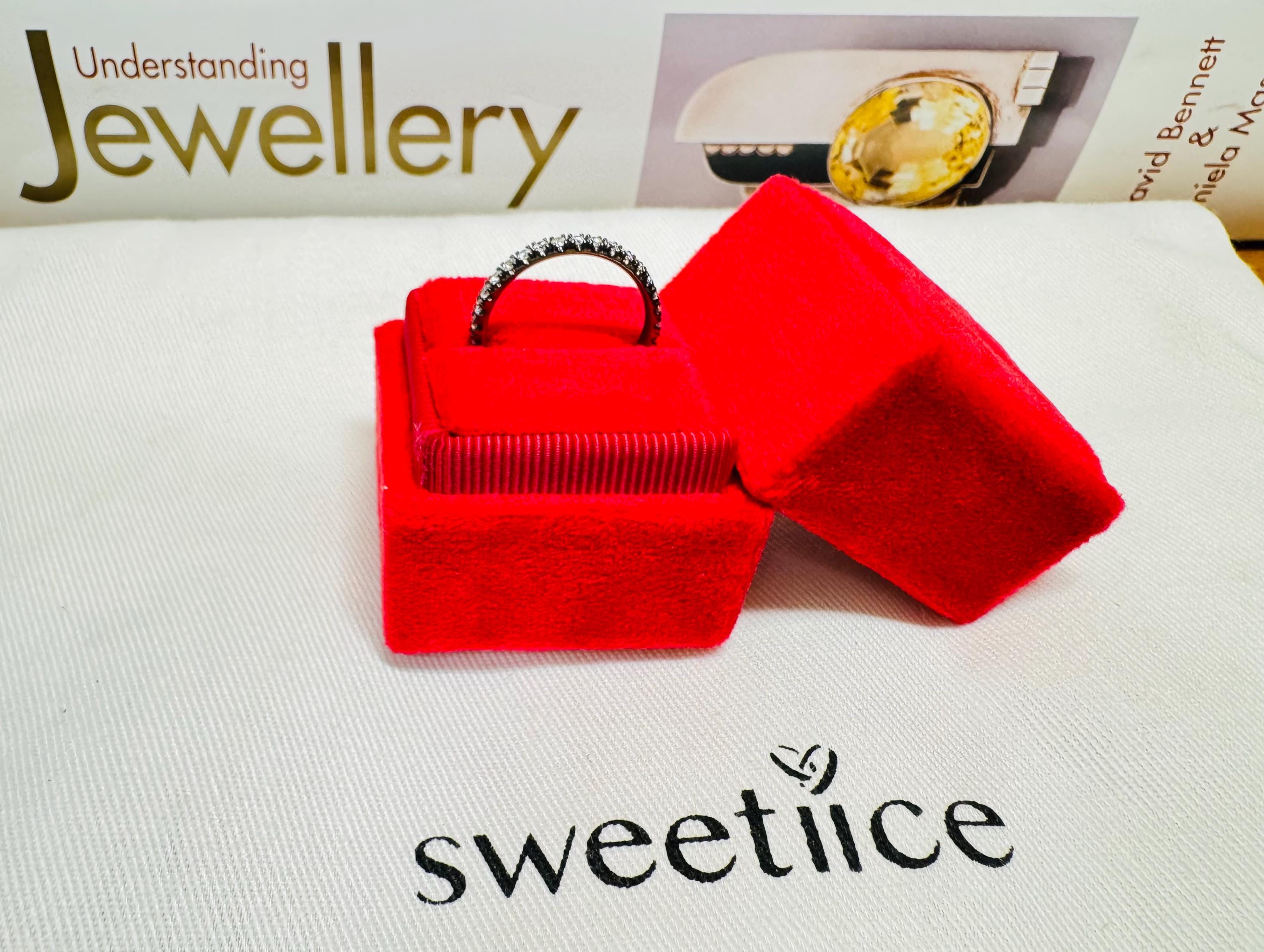 14k Blackened Gold Eternity Ring