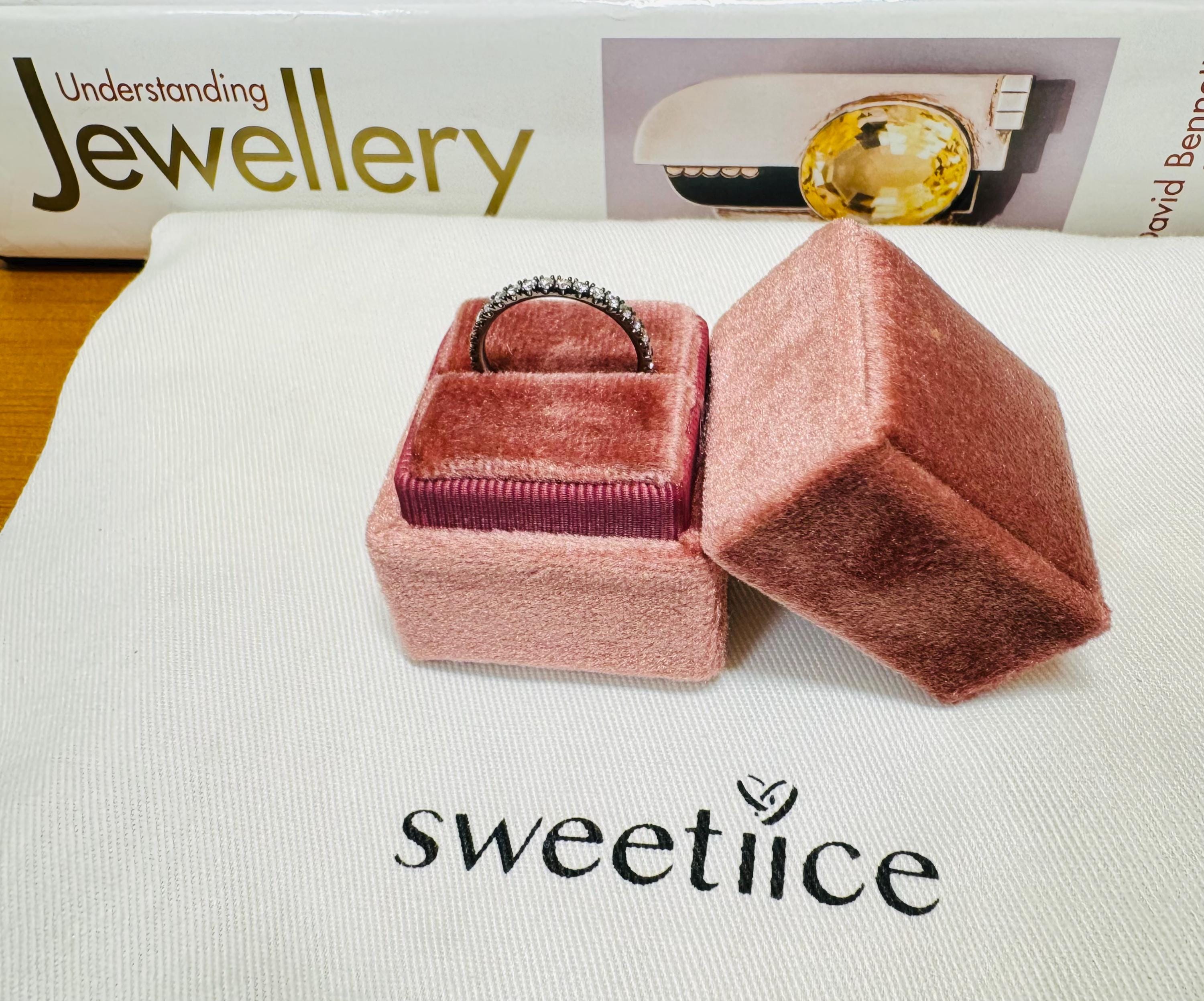 14k Blackened Gold Eternity Ring