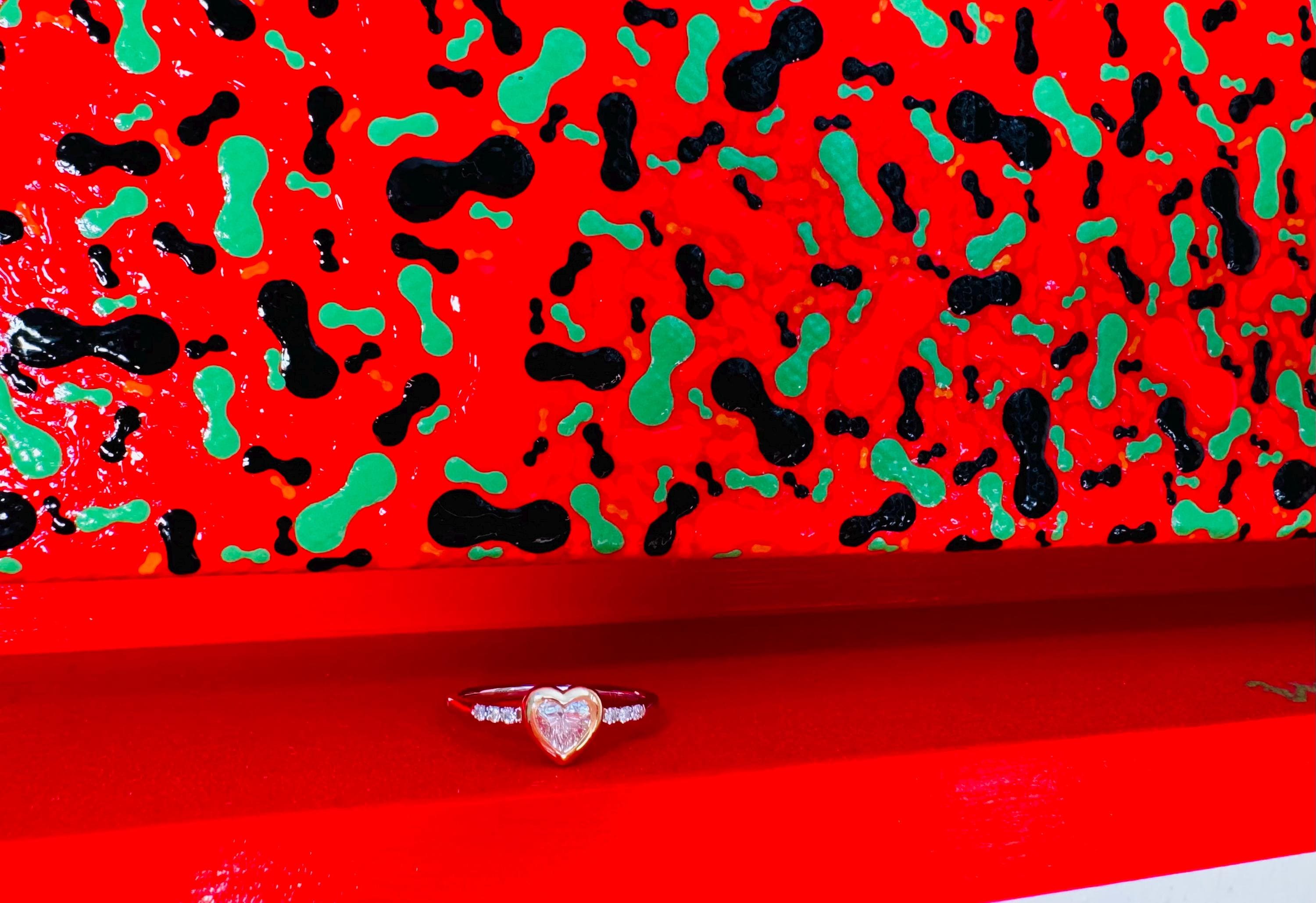 18K Gold Diamond Engagement Ring