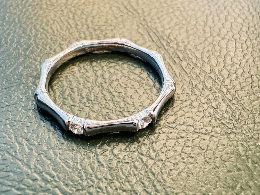 Platinum Birthstone & Diamond Ring