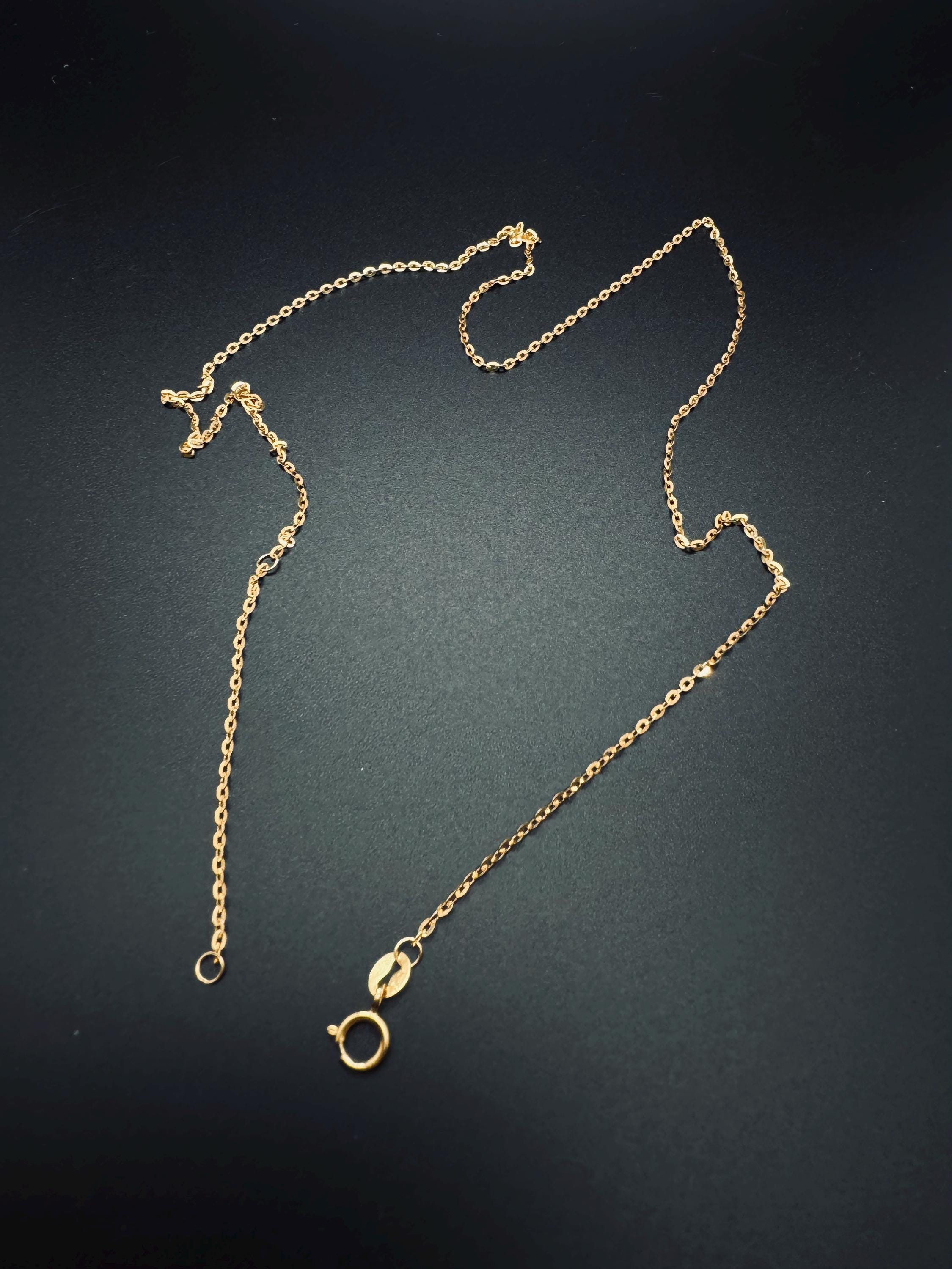 Adjustable Solid 18K Gold  Minimalist Chain
