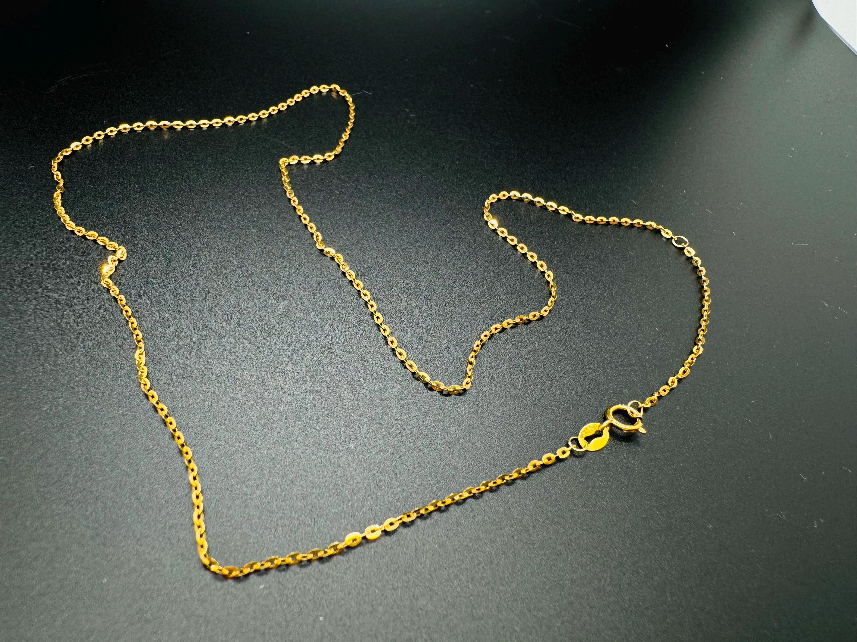 Adjustable Solid 18K Gold  Minimalist Chain