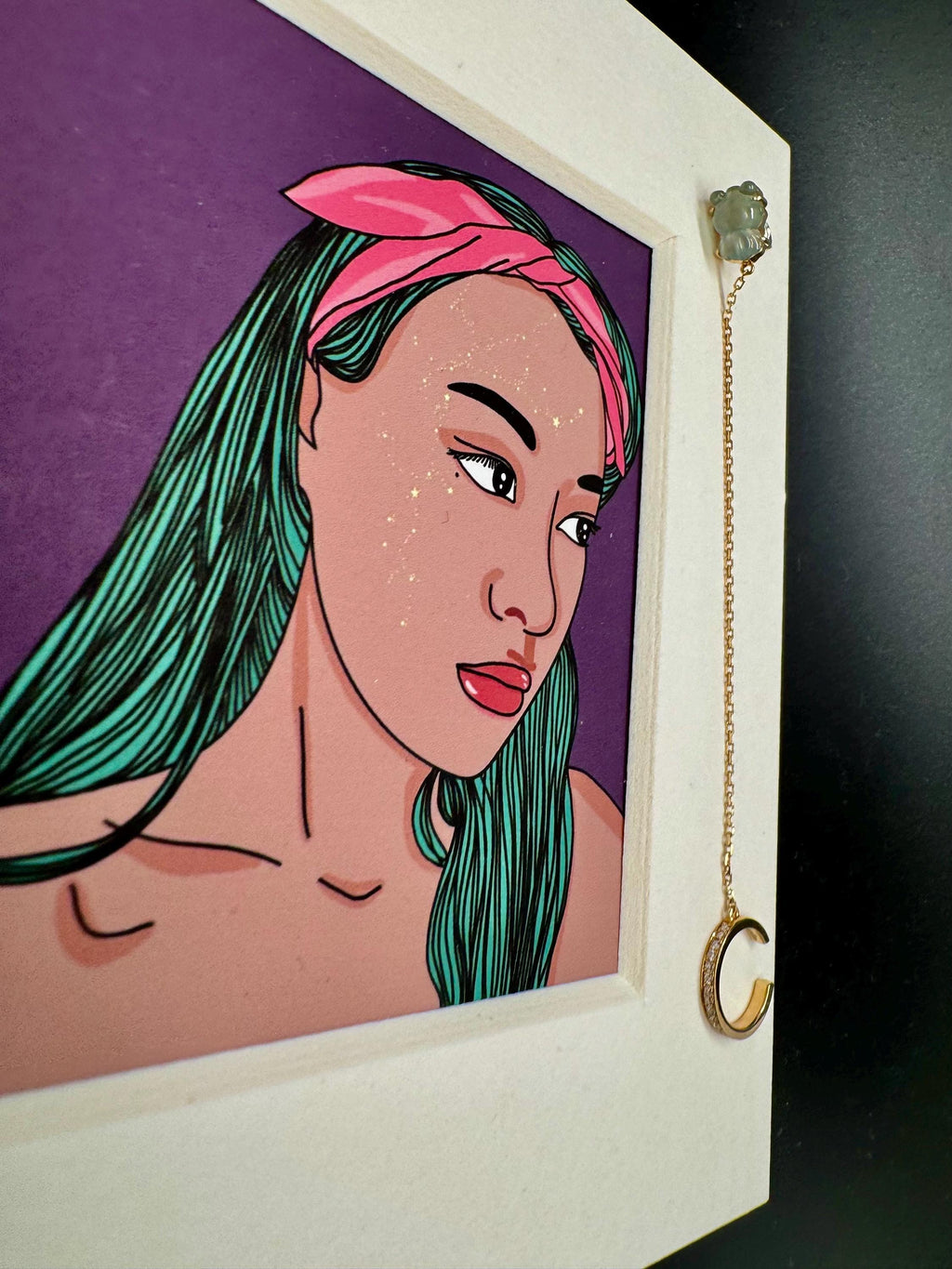 Jadeite & Diamond Ear Cuff