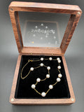 18k Gold Akoya Pearls Necklace