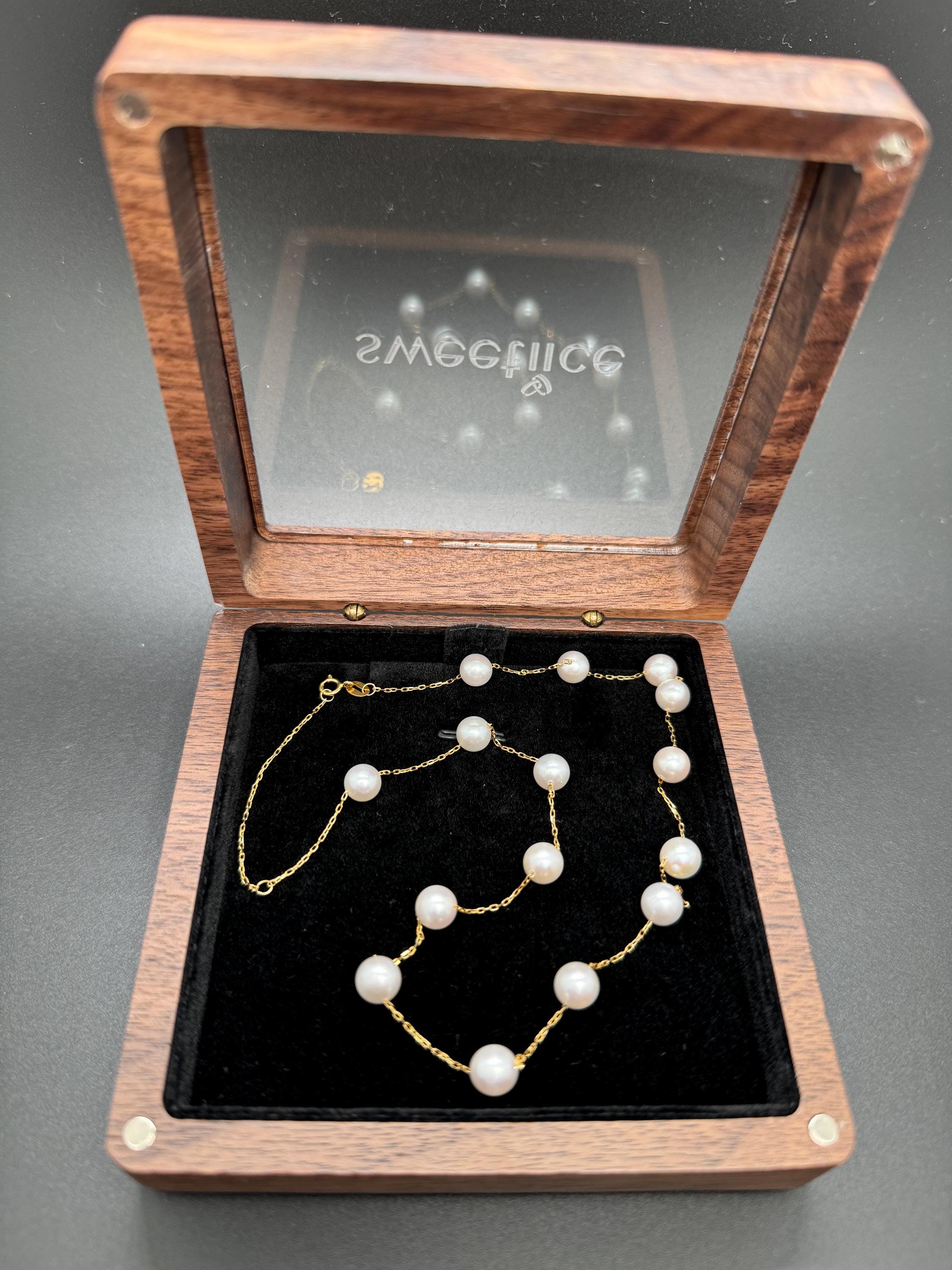 18k Gold Akoya Pearls Necklace