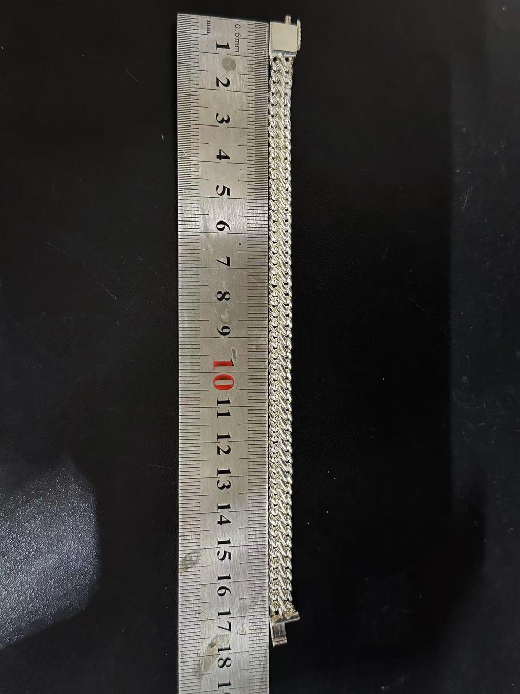 Blackened 925 Silver Triple Braid Chain