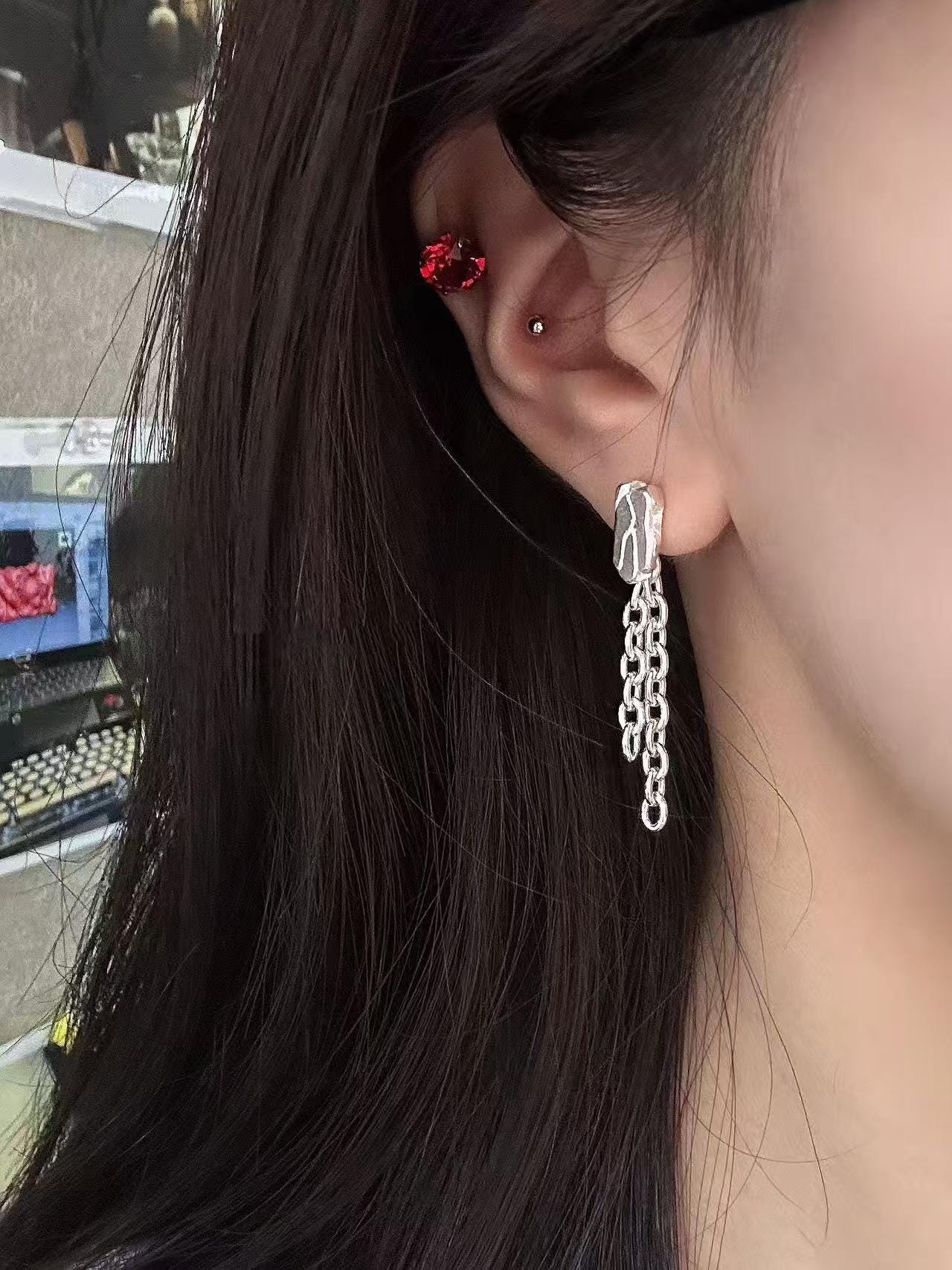 Silver Tassel Earrings