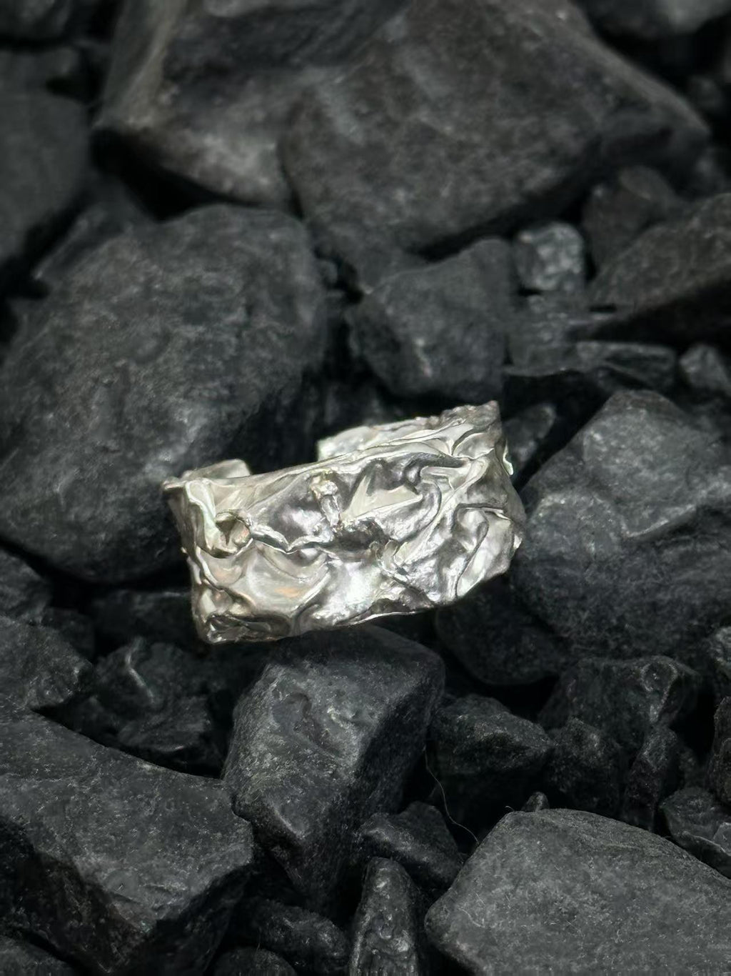 Texture Wide Band Ring