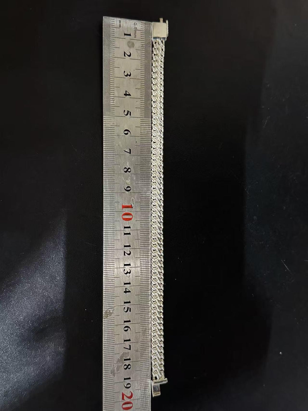 Blackened 925 Silver Triple Braid Chain